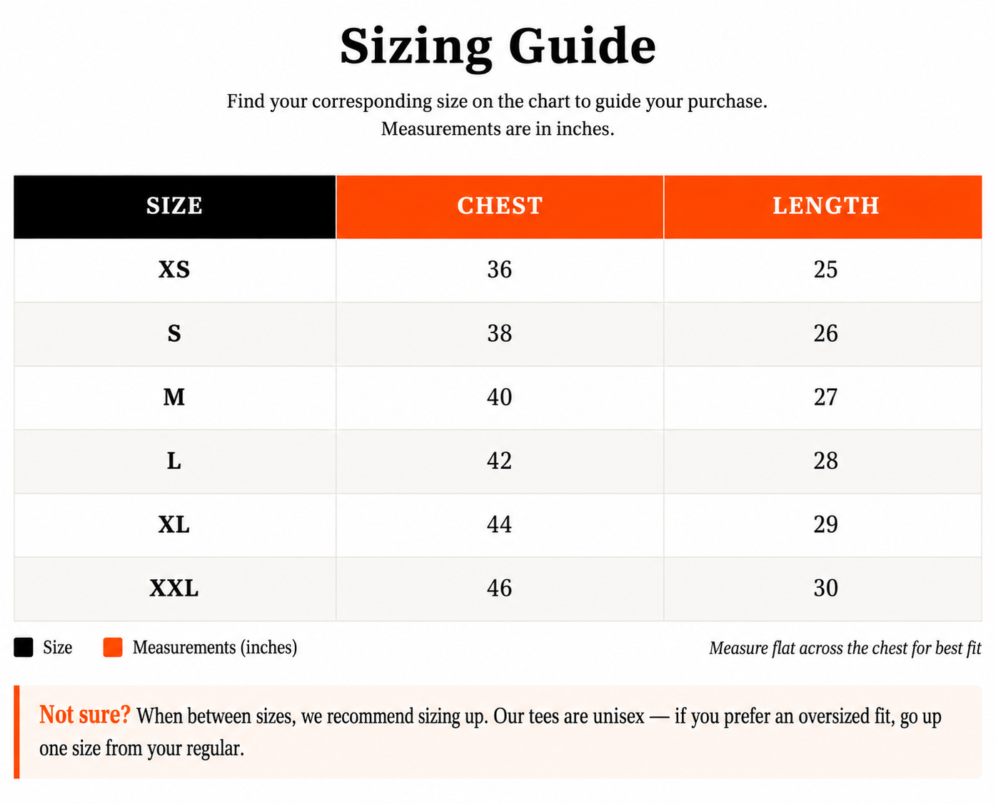 size guide