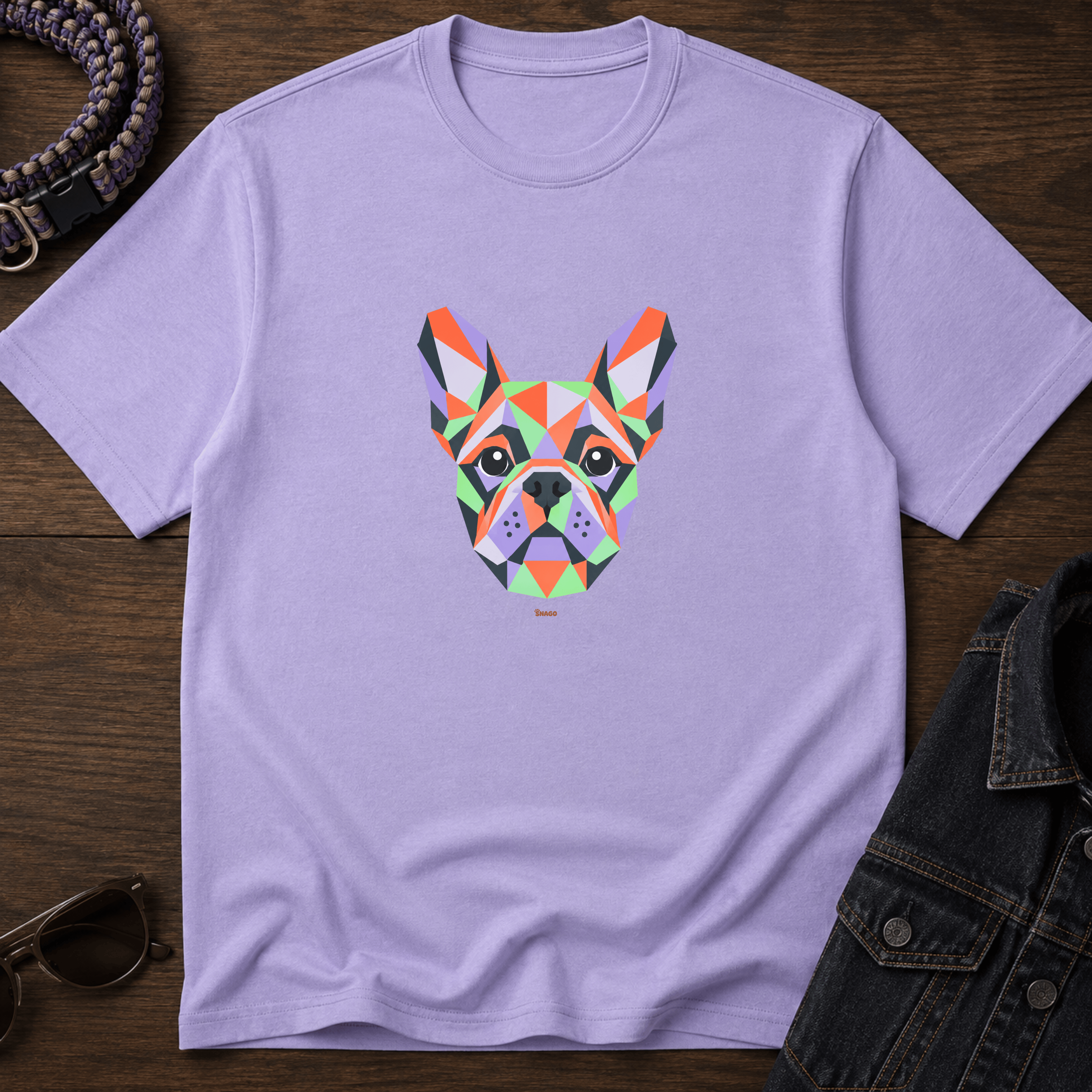 Snago T-Shirt Geometric Pug Dog and Cat Tees for Pet Parents