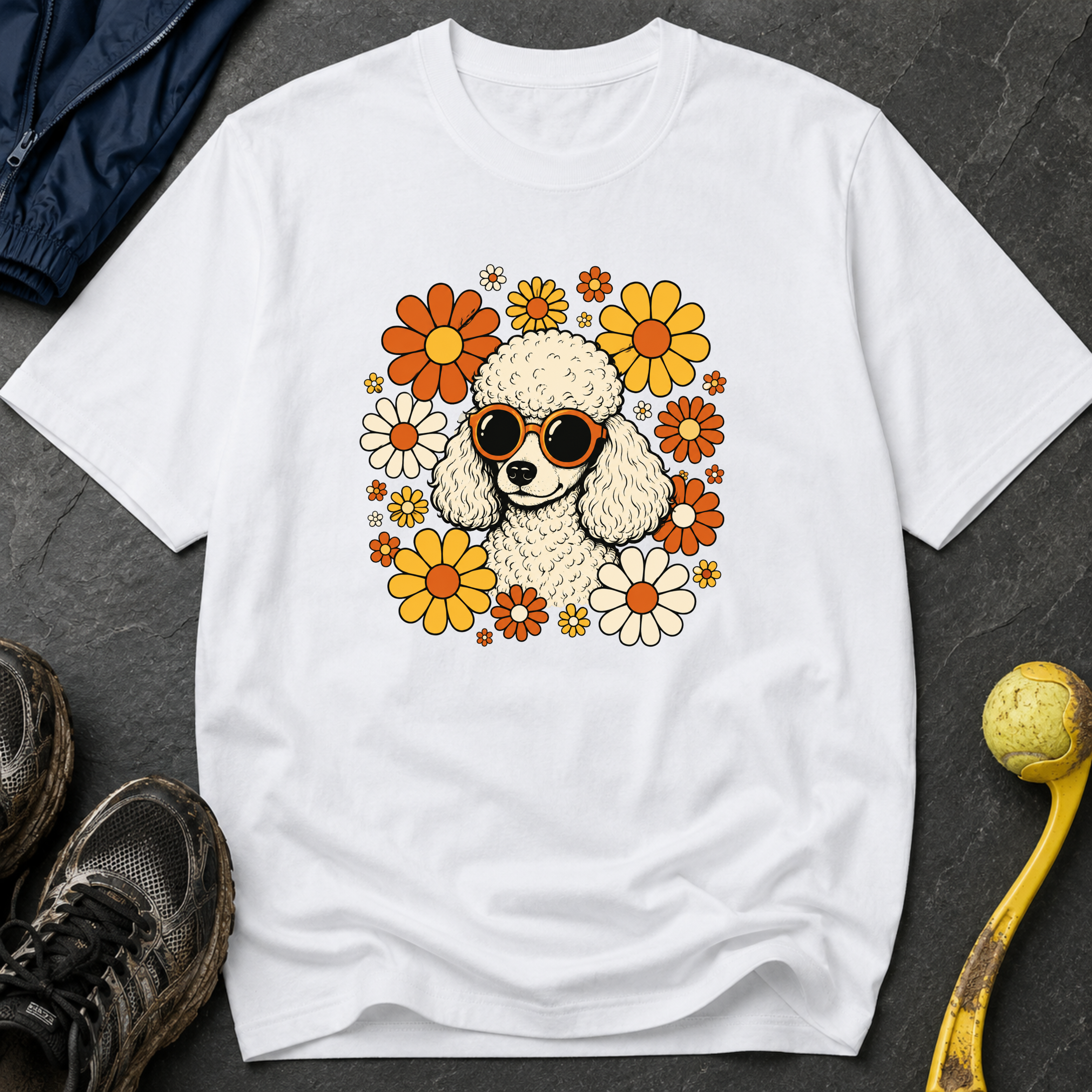 Cool Dog & Flowers