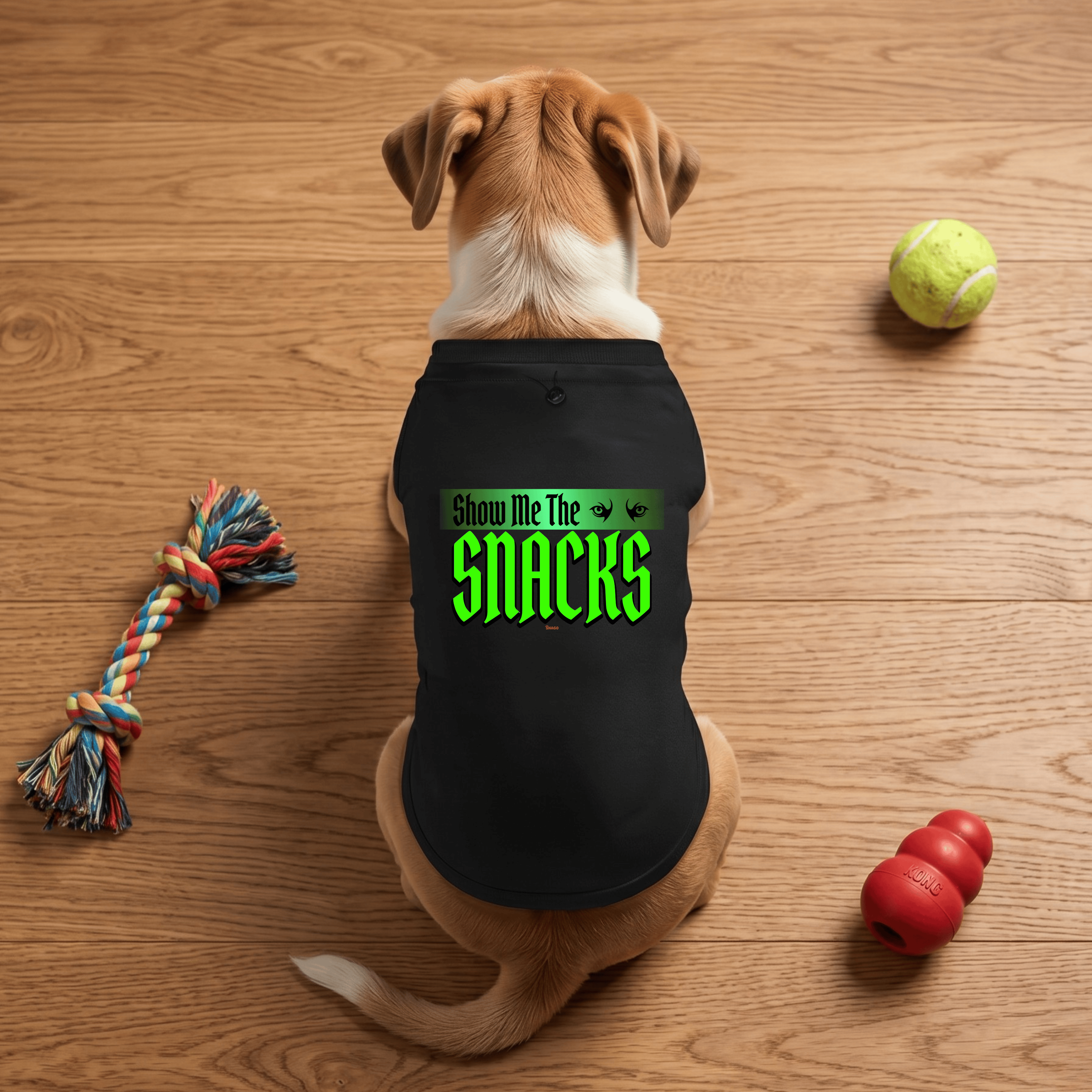 Snago Dog T-Shirt Dog Tee - Show Me The Snacks👀 Dog and Cat Tees for Pet Parents
