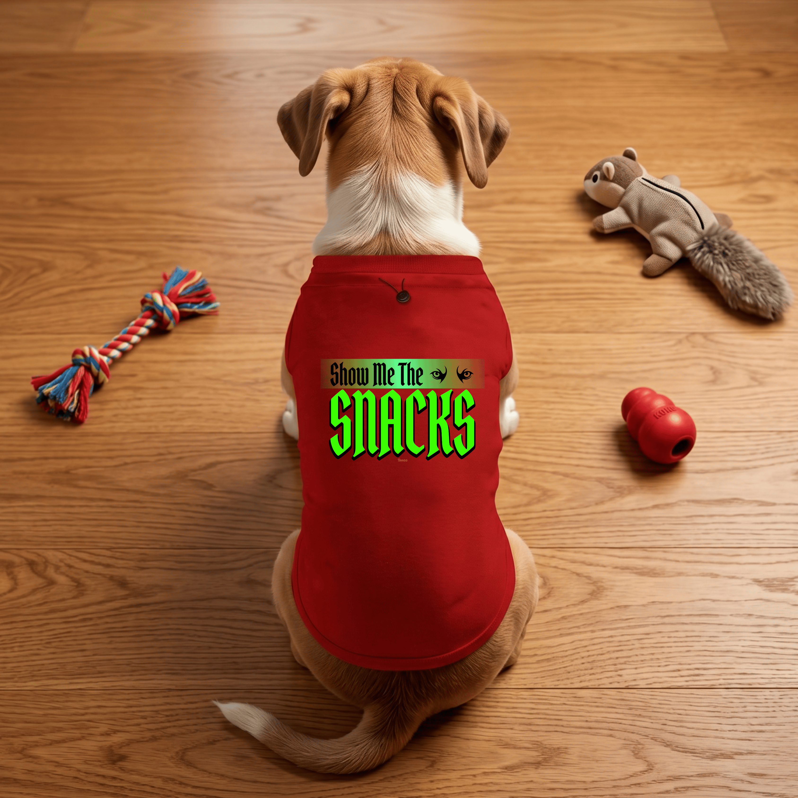 Snago Dog T-Shirt Dog Tee - Show Me The Snacks👀 Dog and Cat Tees for Pet Parents