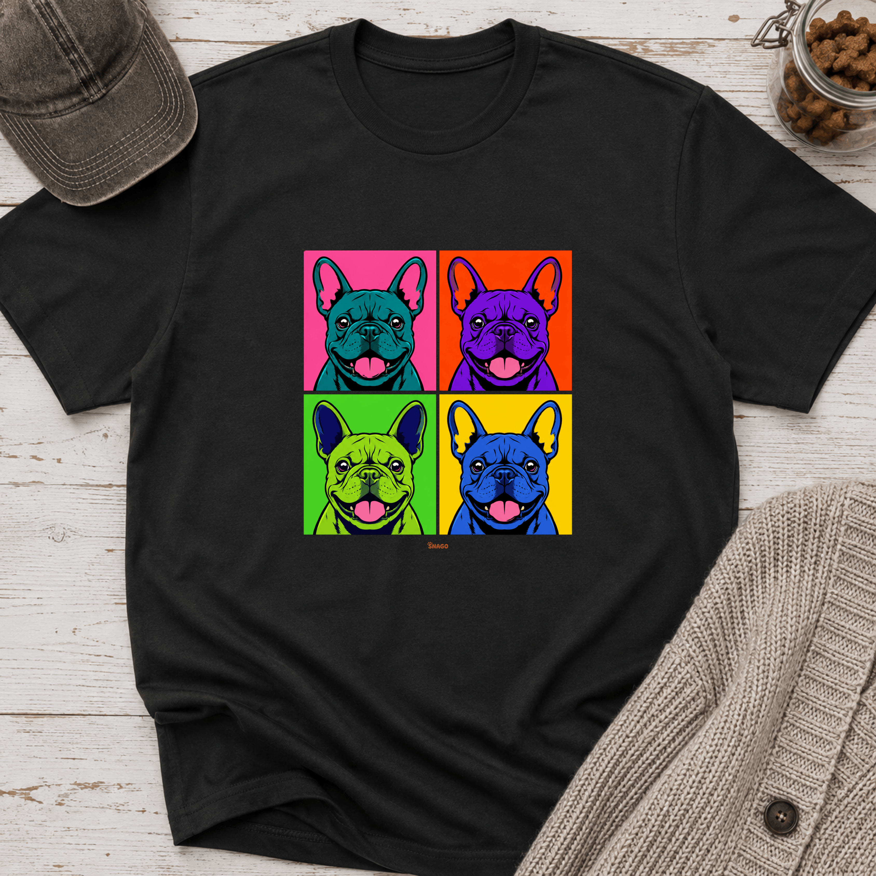 Snago T-Shirt 4 Dimensional Pug Dog and Cat Tees for Pet Parents
