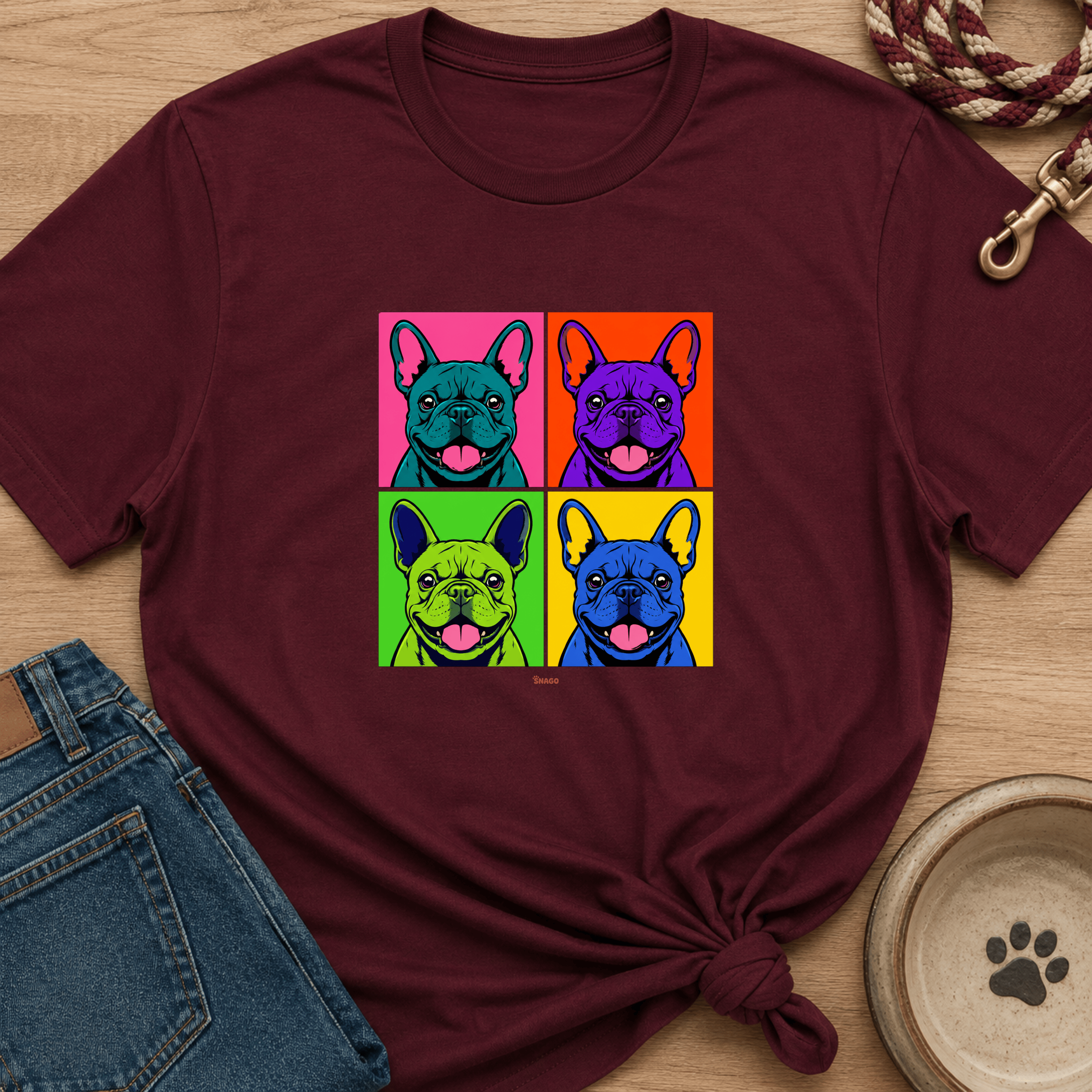 Snago T-Shirt 4 Dimensional Pug Dog and Cat Tees for Pet Parents