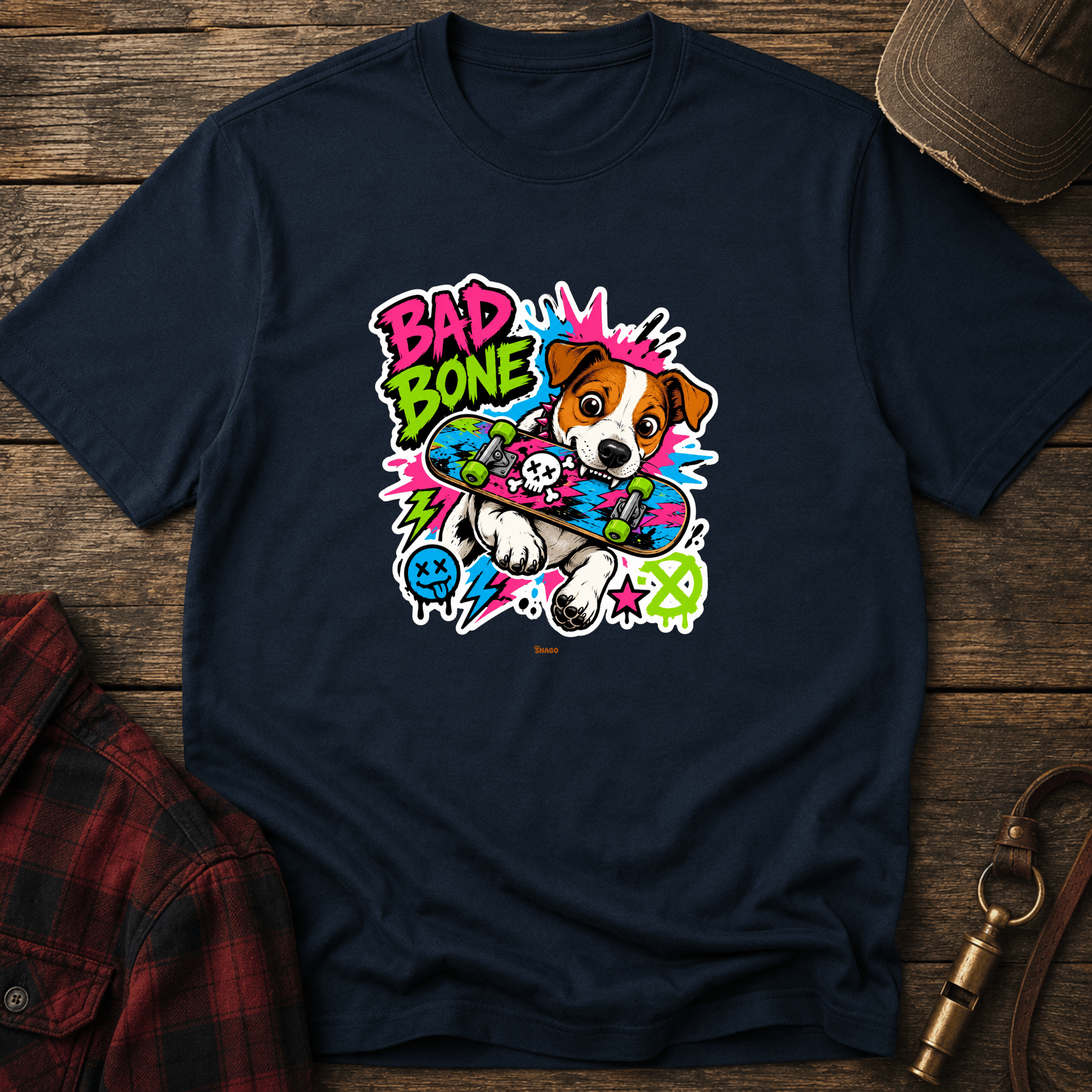 Snago T-Shirt Bad Bone Dog and Cat Tees for Pet Parents