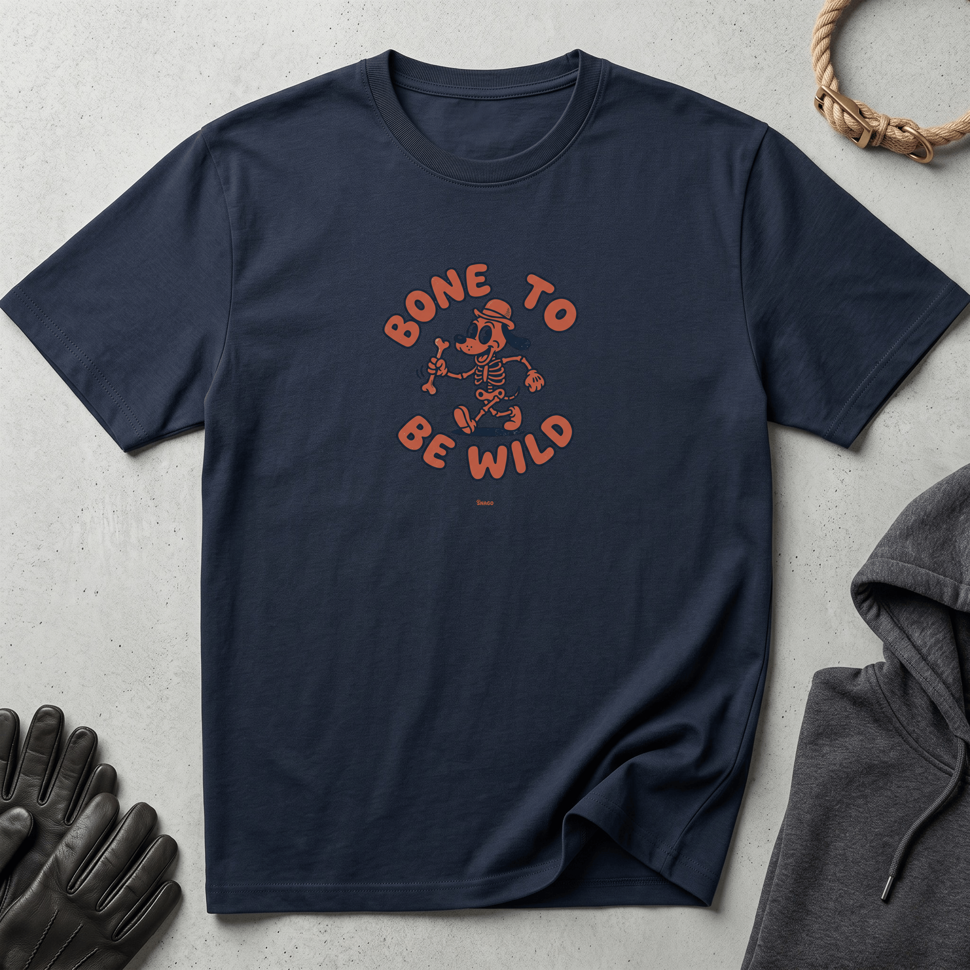 Snago T-Shirt Bone To Be Wild Dog and Cat Tees for Pet Parents
