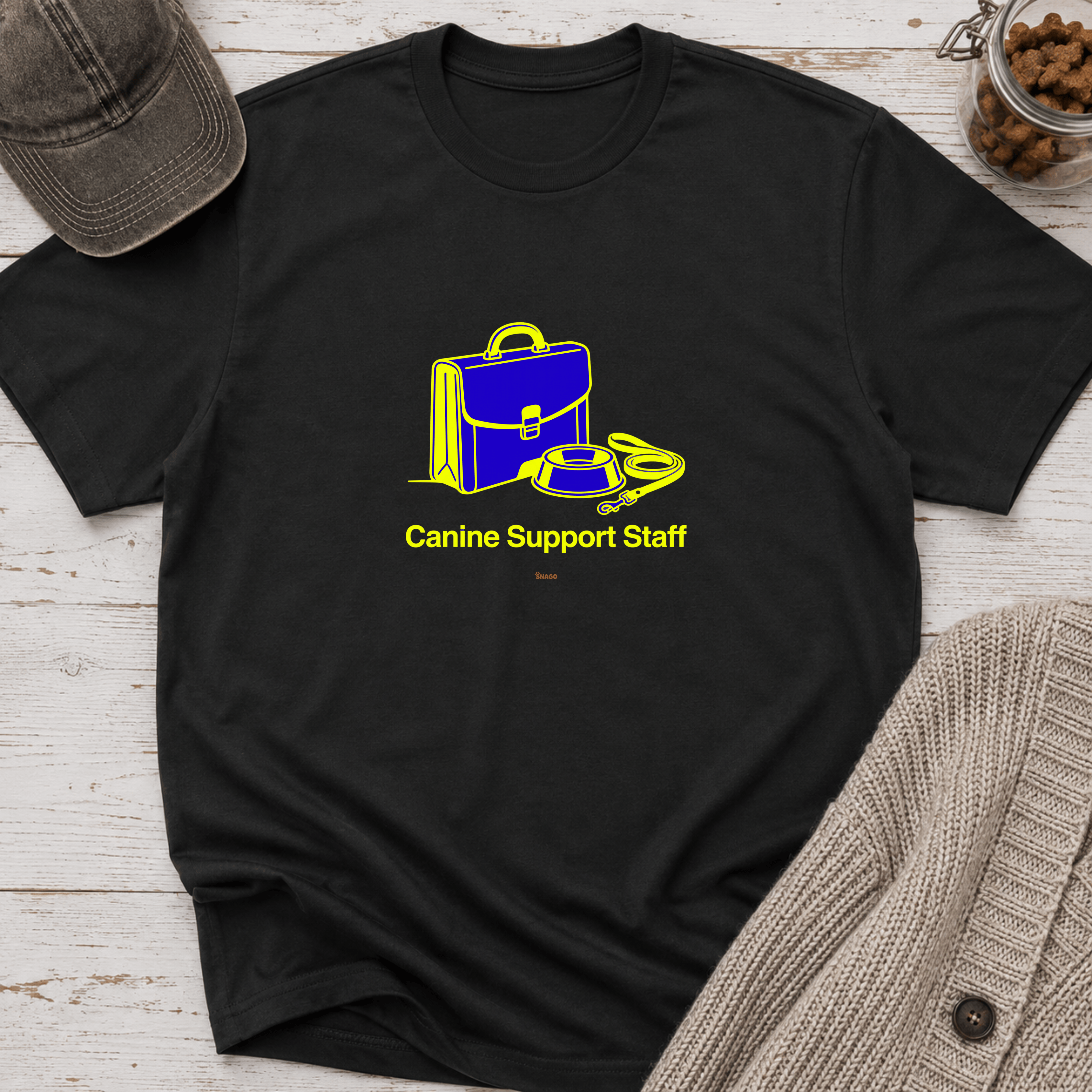 Snago T-Shirt Canine Support Staff Dog and Cat Tees for Pet Parents