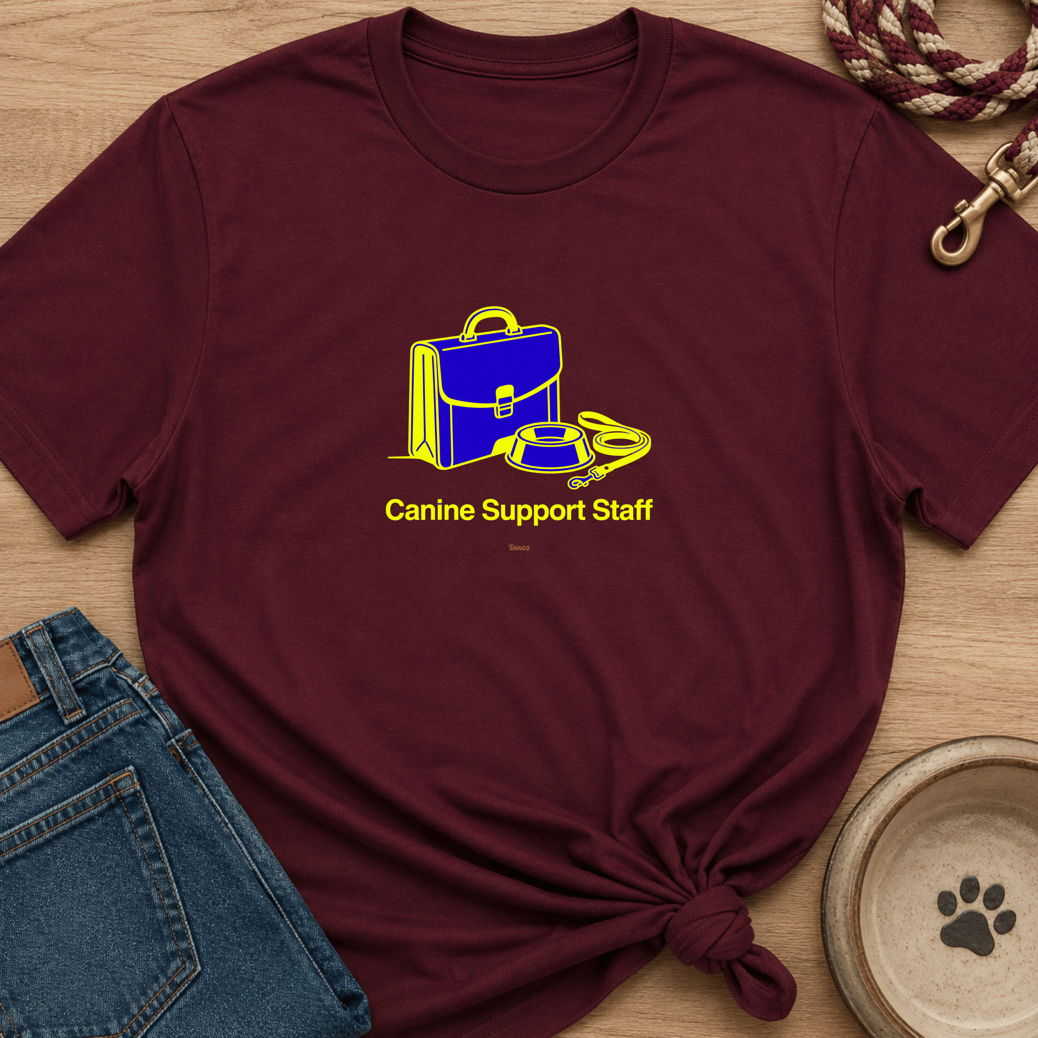 Snago T-Shirt Canine Support Staff Dog and Cat Tees for Pet Parents