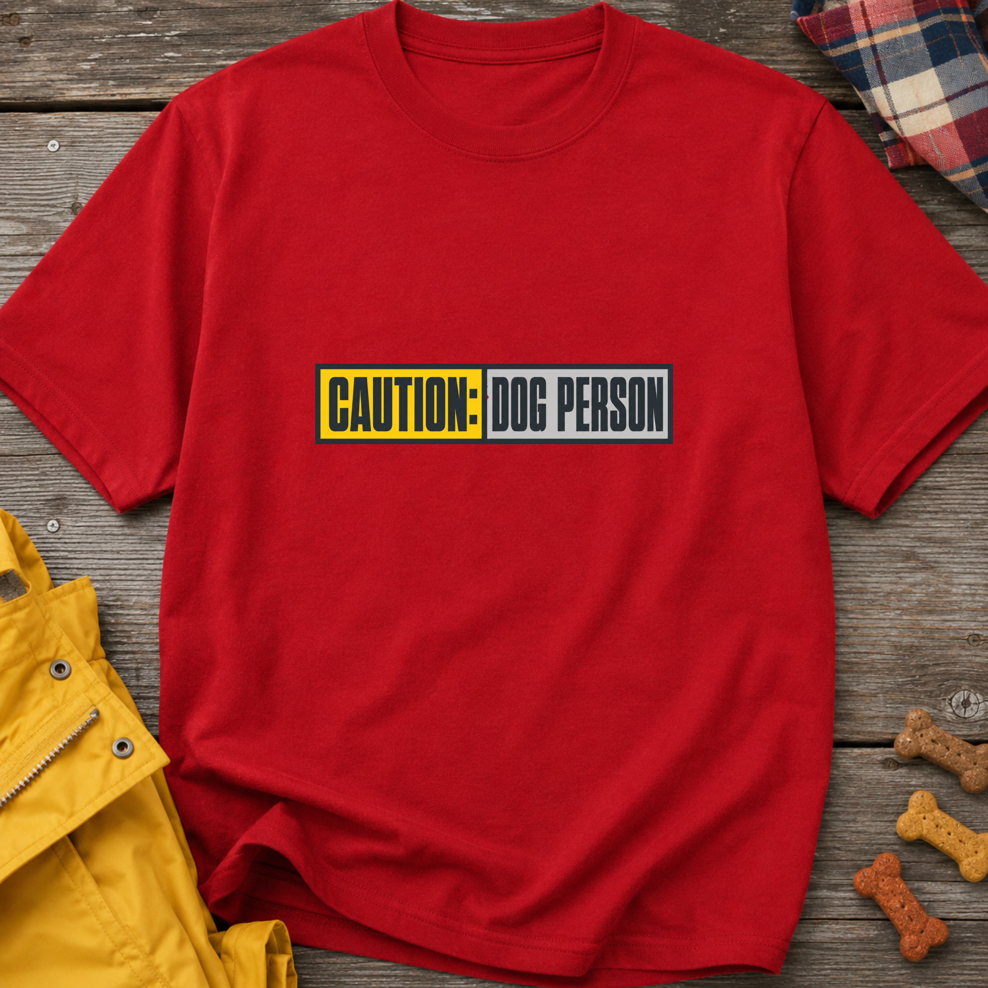 Snago T-Shirt Caution: Dog Person Dog and Cat Tees for Pet Parents