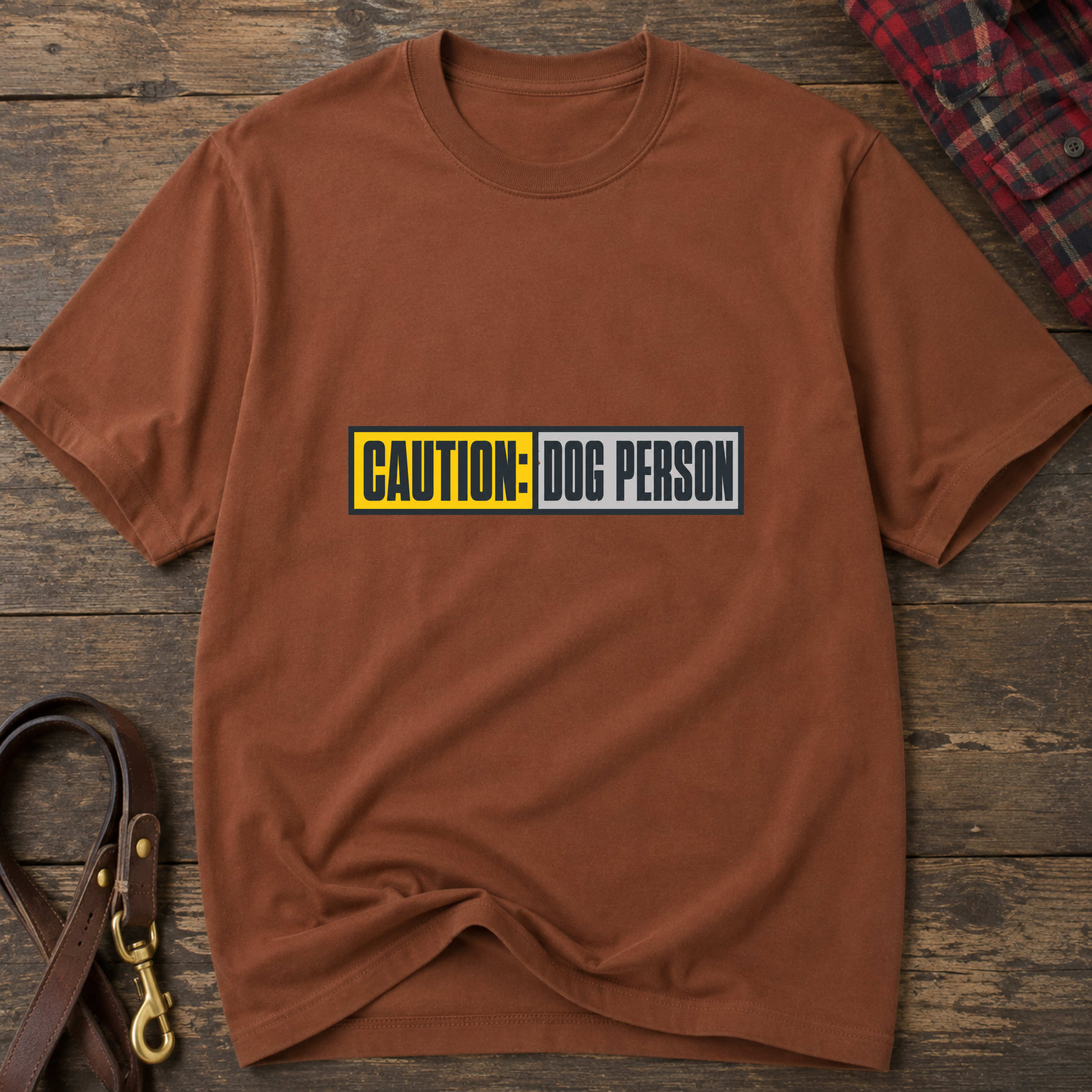 Snago T-Shirt Caution: Dog Person Dog and Cat Tees for Pet Parents