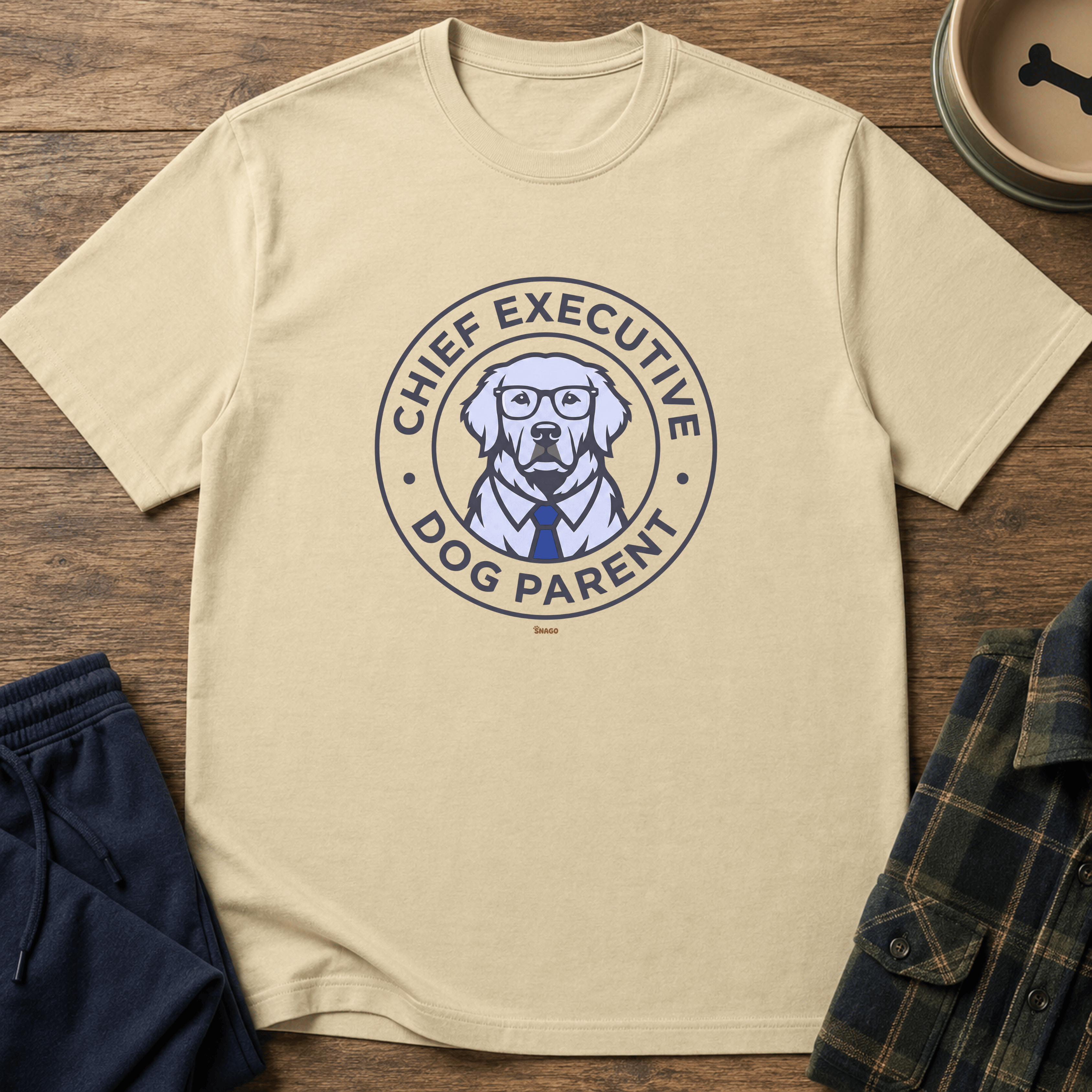 Snago T-Shirt Chief Executive - Dog Parent Dog and Cat Tees for Pet Parents