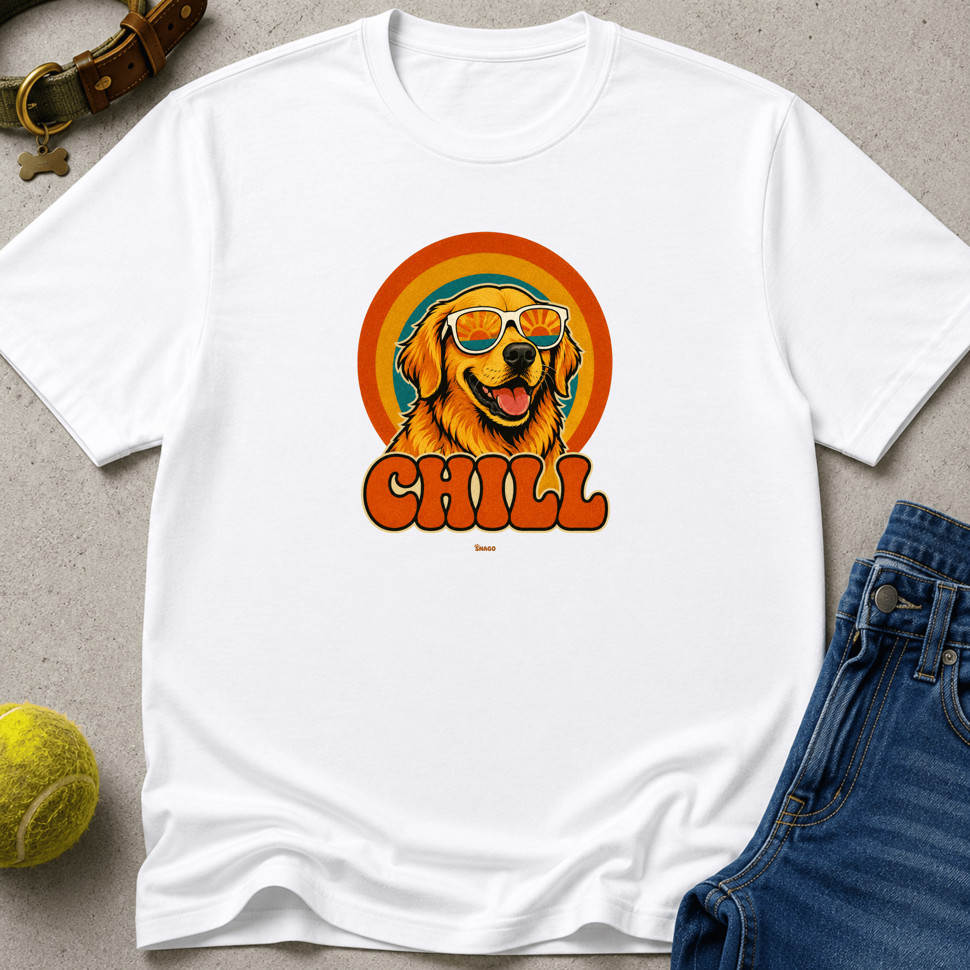 Snago T-Shirt CHILL Dog and Cat Tees for Pet Parents