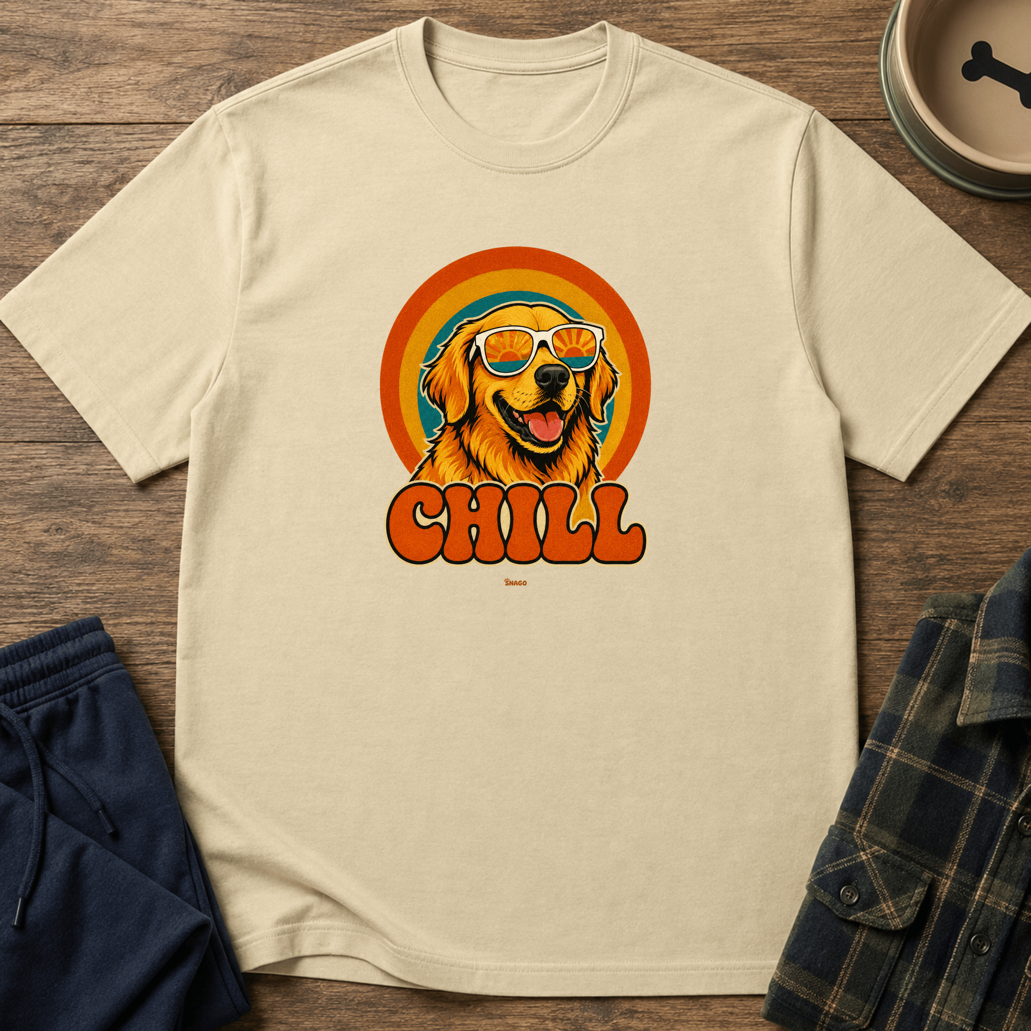 Snago T-Shirt CHILL Dog and Cat Tees for Pet Parents