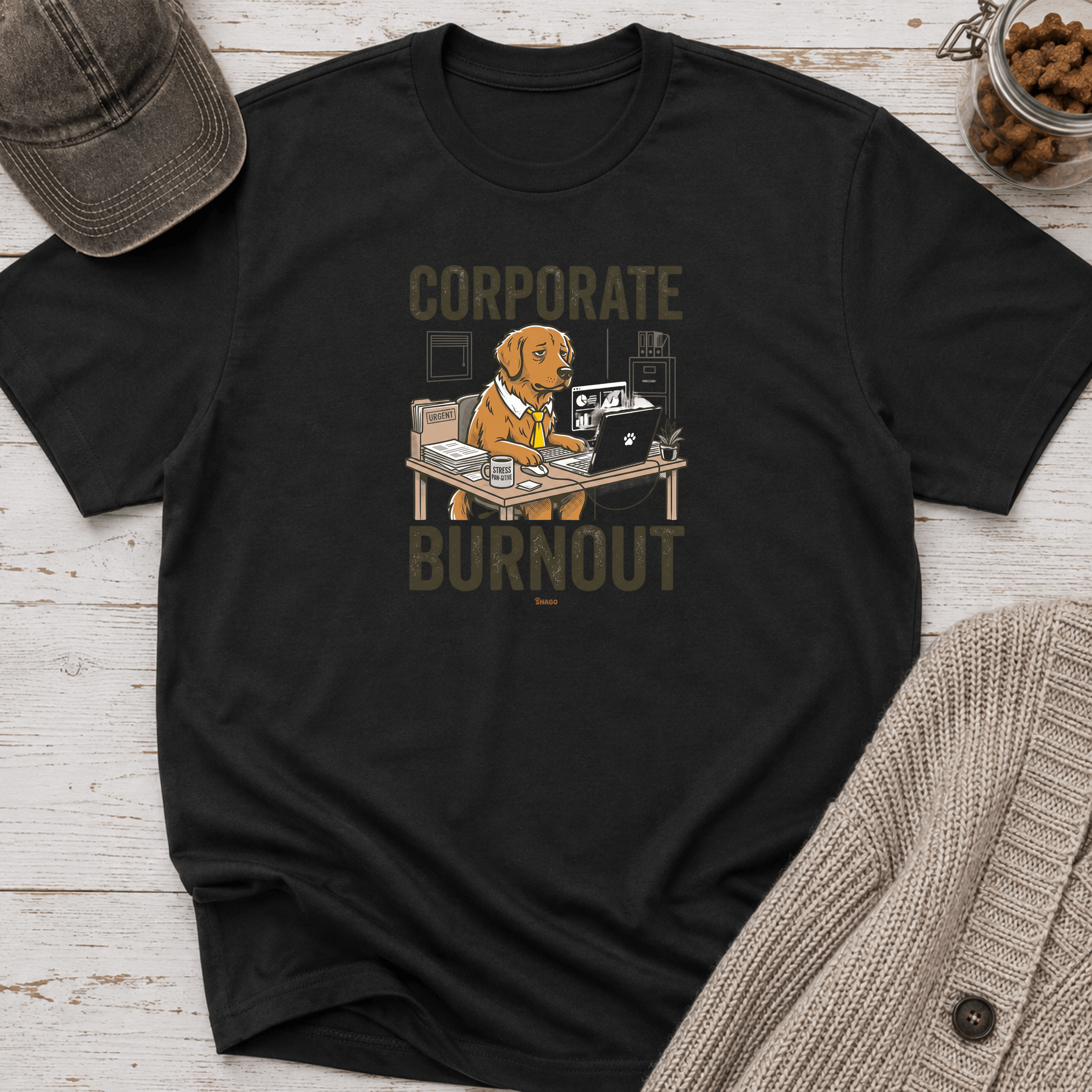 Snago T-Shirt Corporate Burnout Dog and Cat Tees for Pet Parents