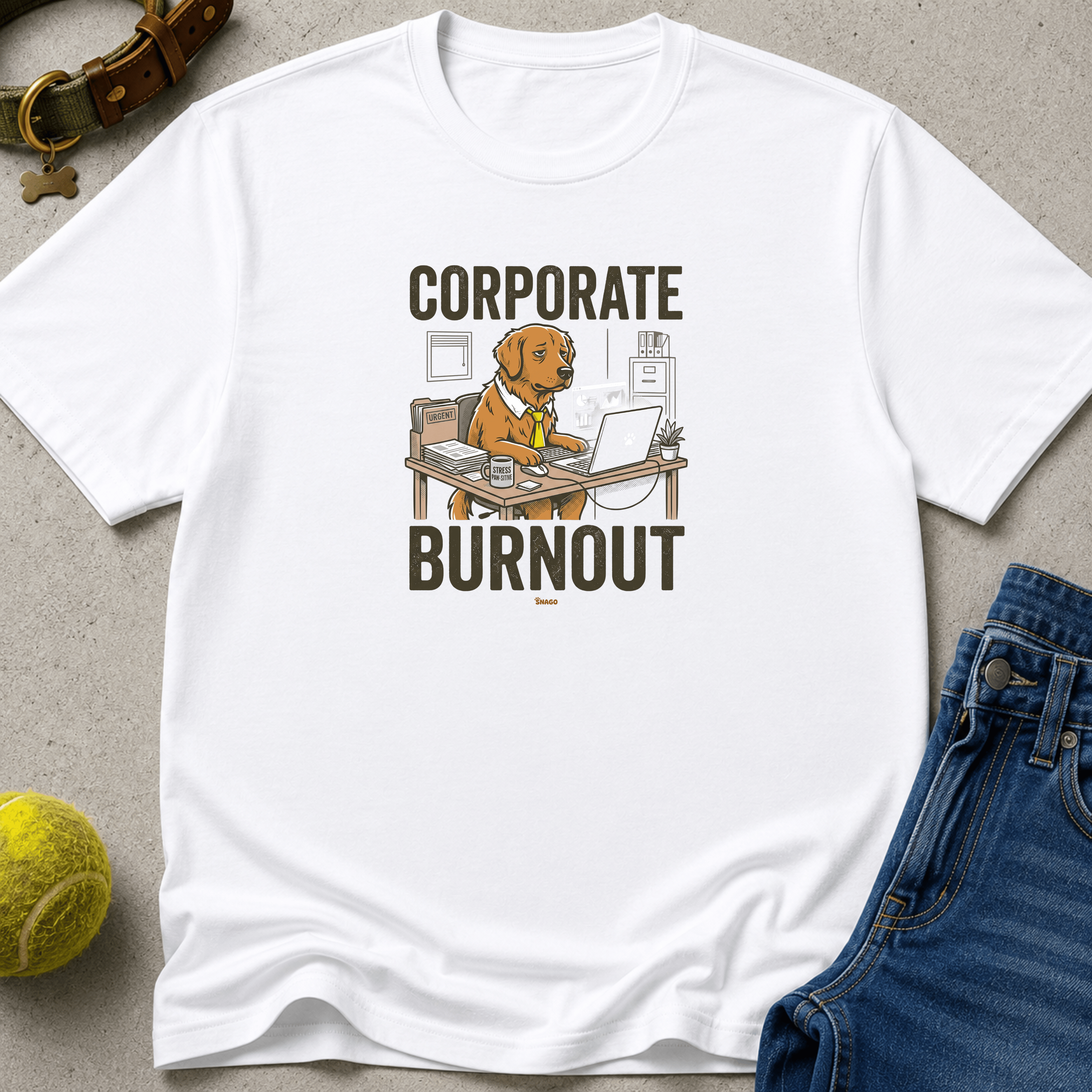 Snago T-Shirt Corporate Burnout Dog and Cat Tees for Pet Parents