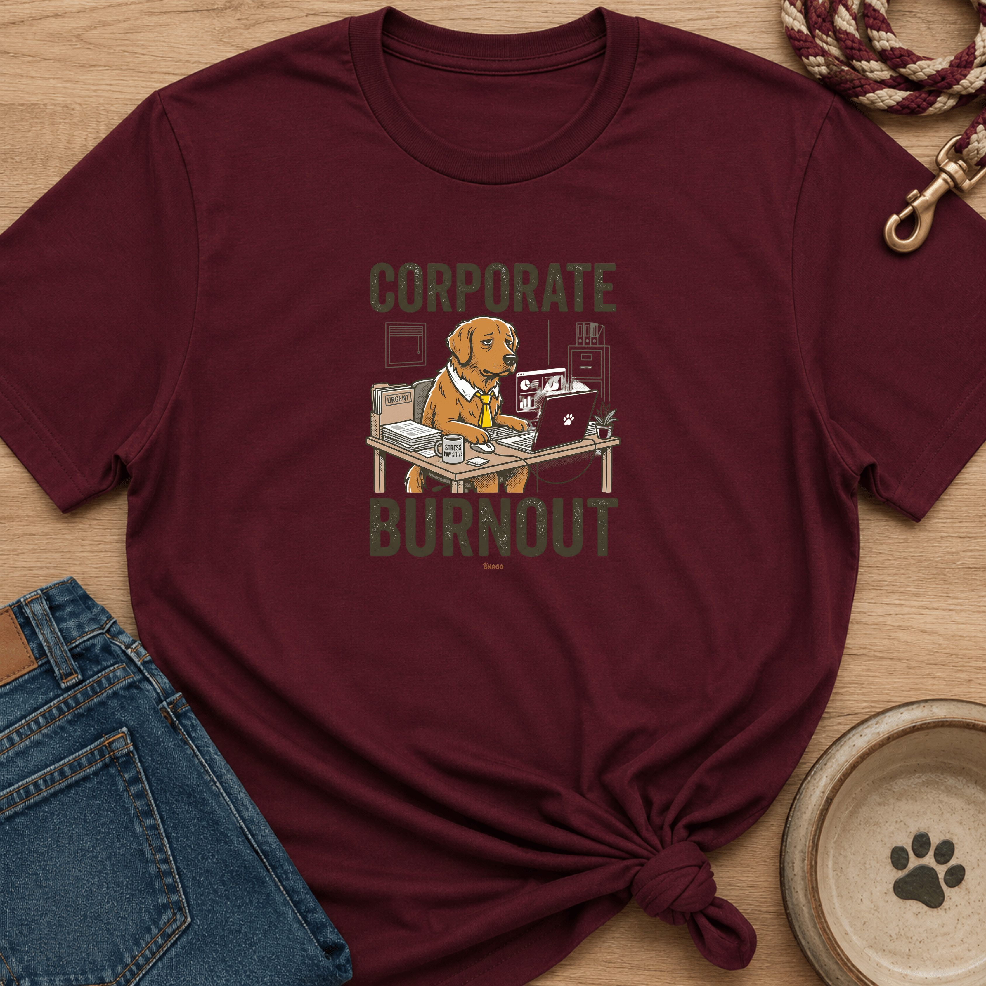 Snago T-Shirt Corporate Burnout Dog and Cat Tees for Pet Parents