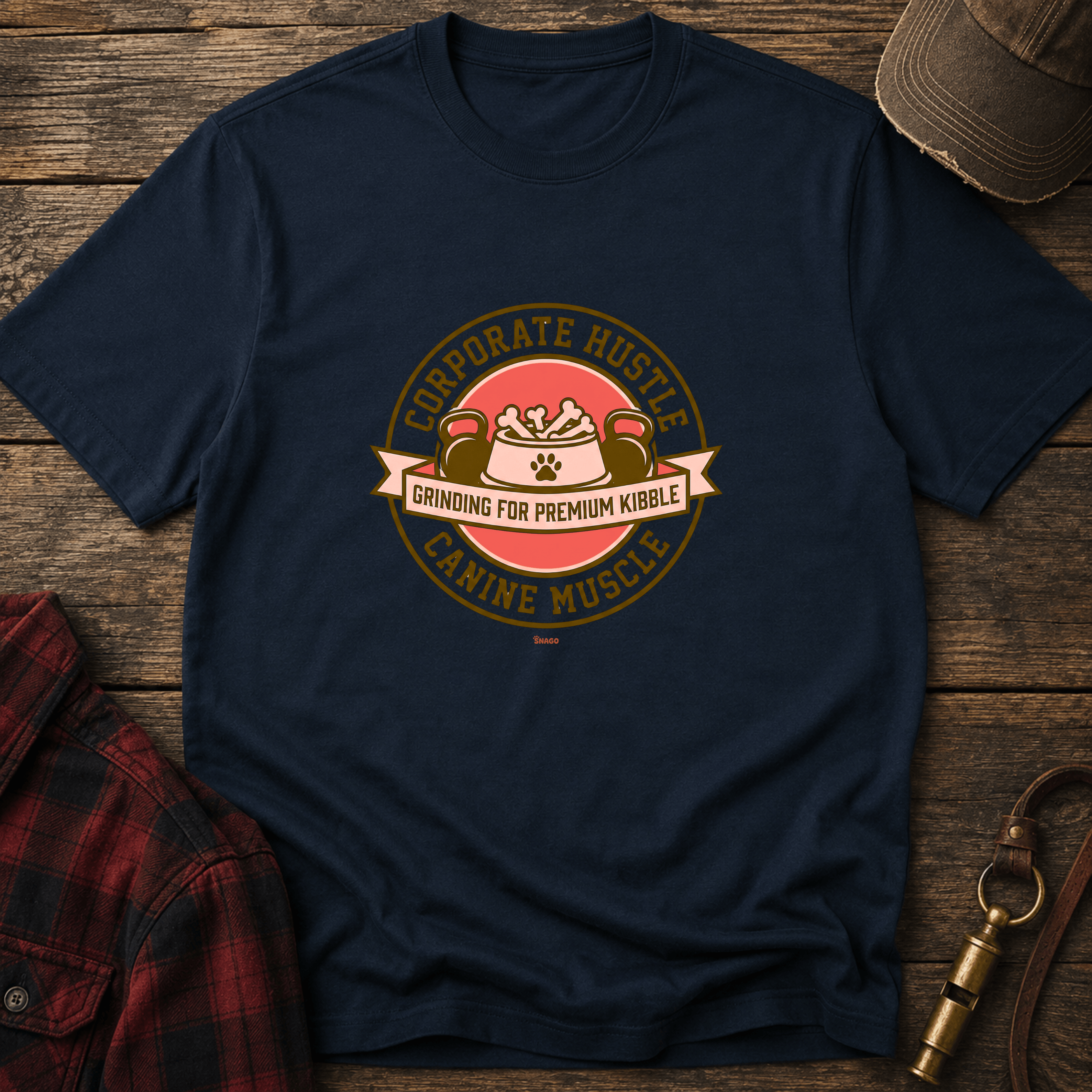 Snago T-Shirt Corporate Hustle & Canine Muscle Dog and Cat Tees for Pet Parents