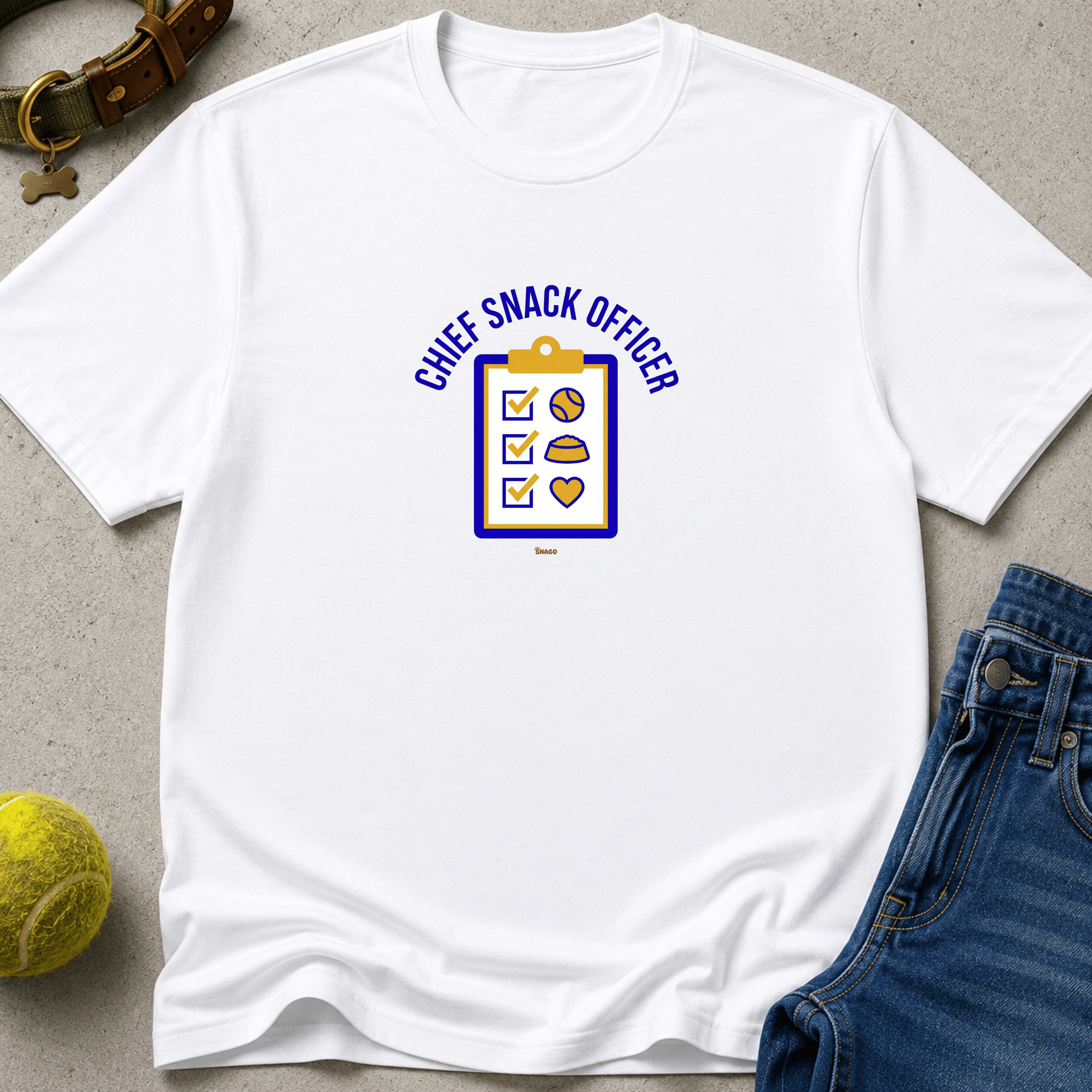 Snago T-Shirt CSO - Chief Snacks Officer Dog and Cat Tees for Pet Parents