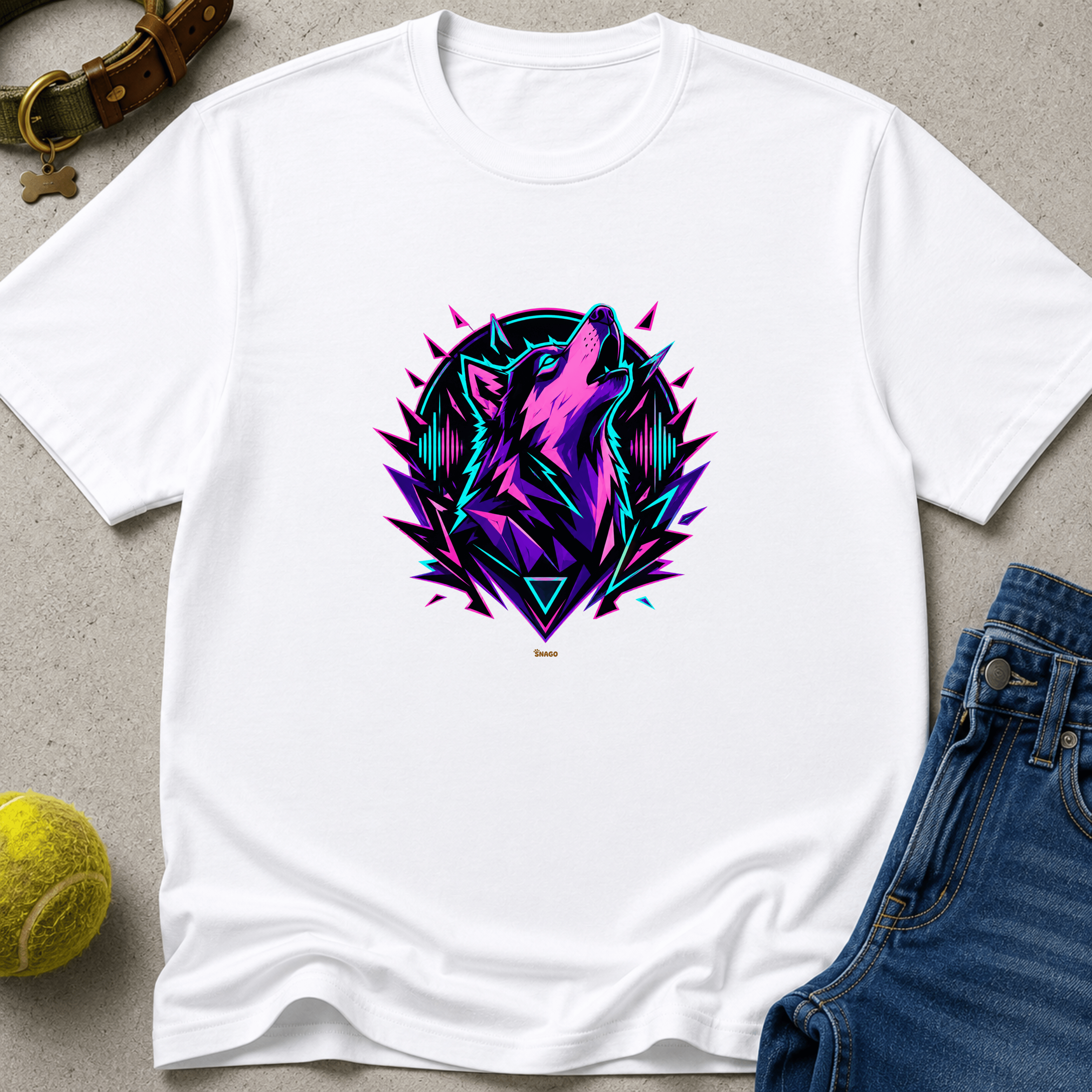 Snago T-Shirt Cyber Howler Dog and Cat Tees for Pet Parents