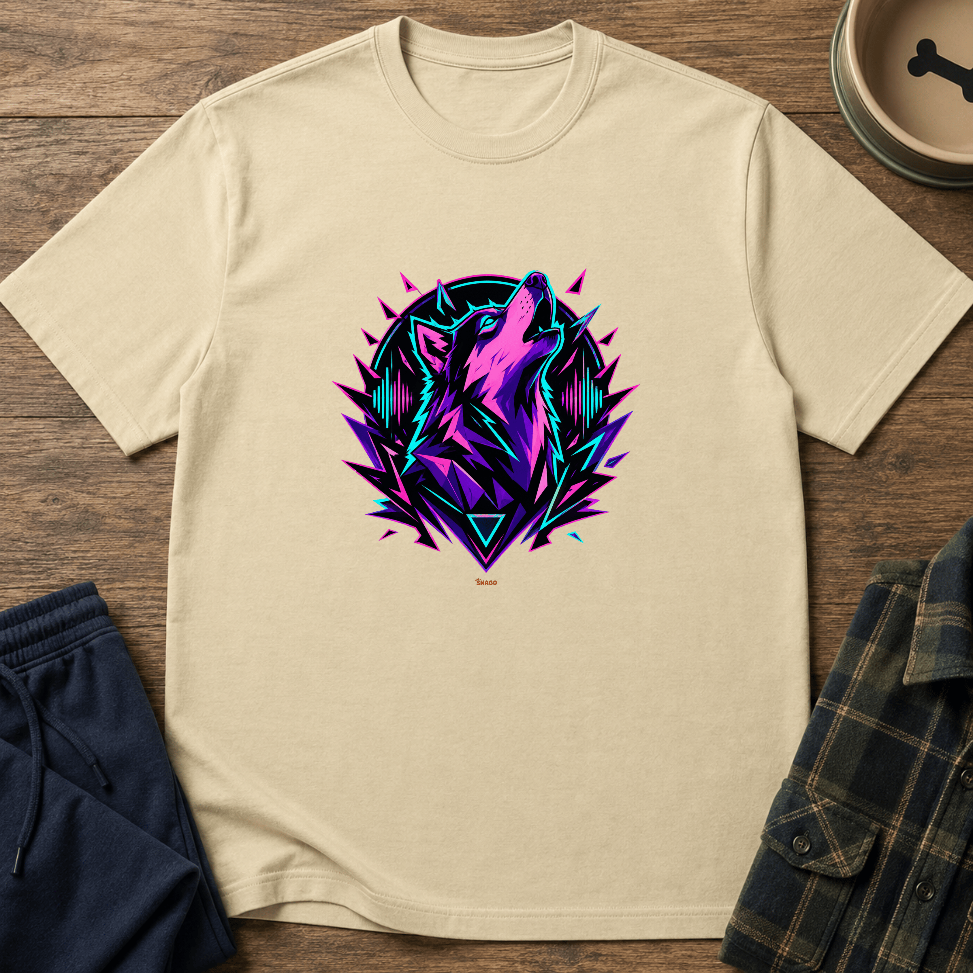 Snago T-Shirt Cyber Howler Dog and Cat Tees for Pet Parents
