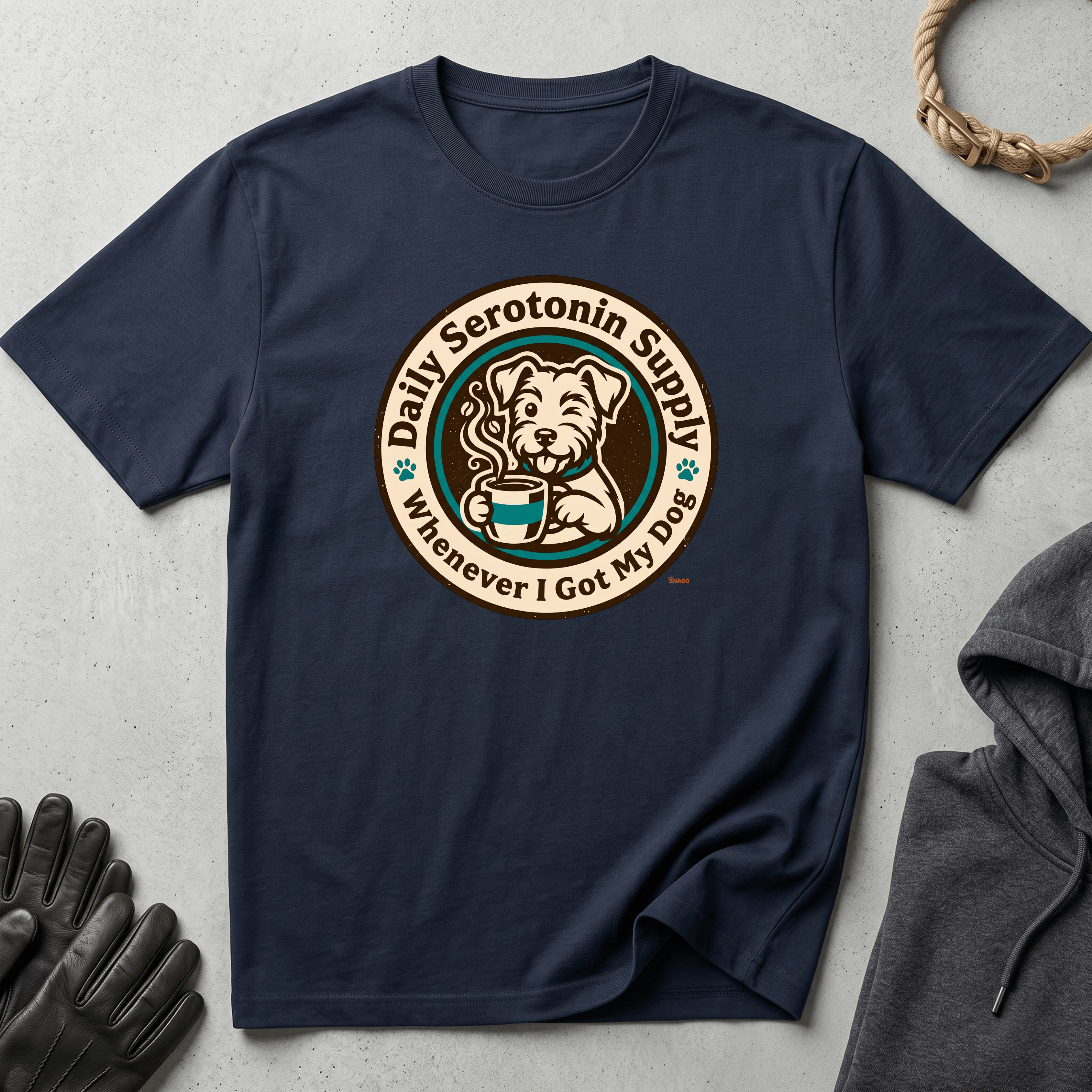 Snago T-Shirt Daily Serotonin Supply Dog and Cat Tees for Pet Parents
