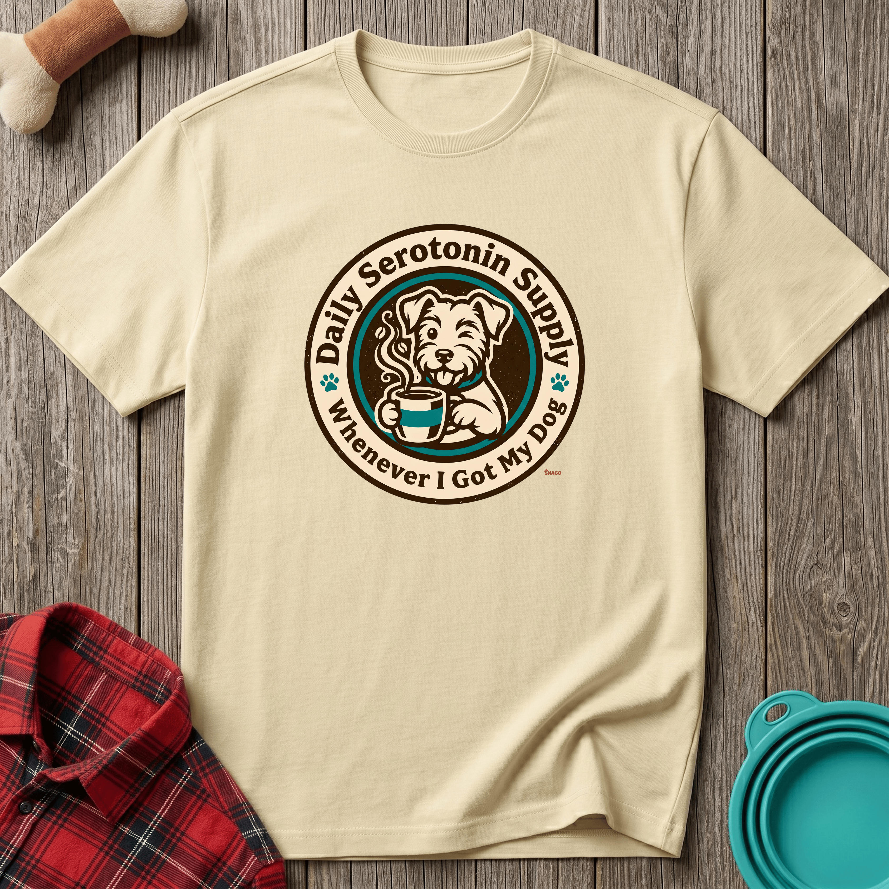 Snago T-Shirt Daily Serotonin Supply Dog and Cat Tees for Pet Parents
