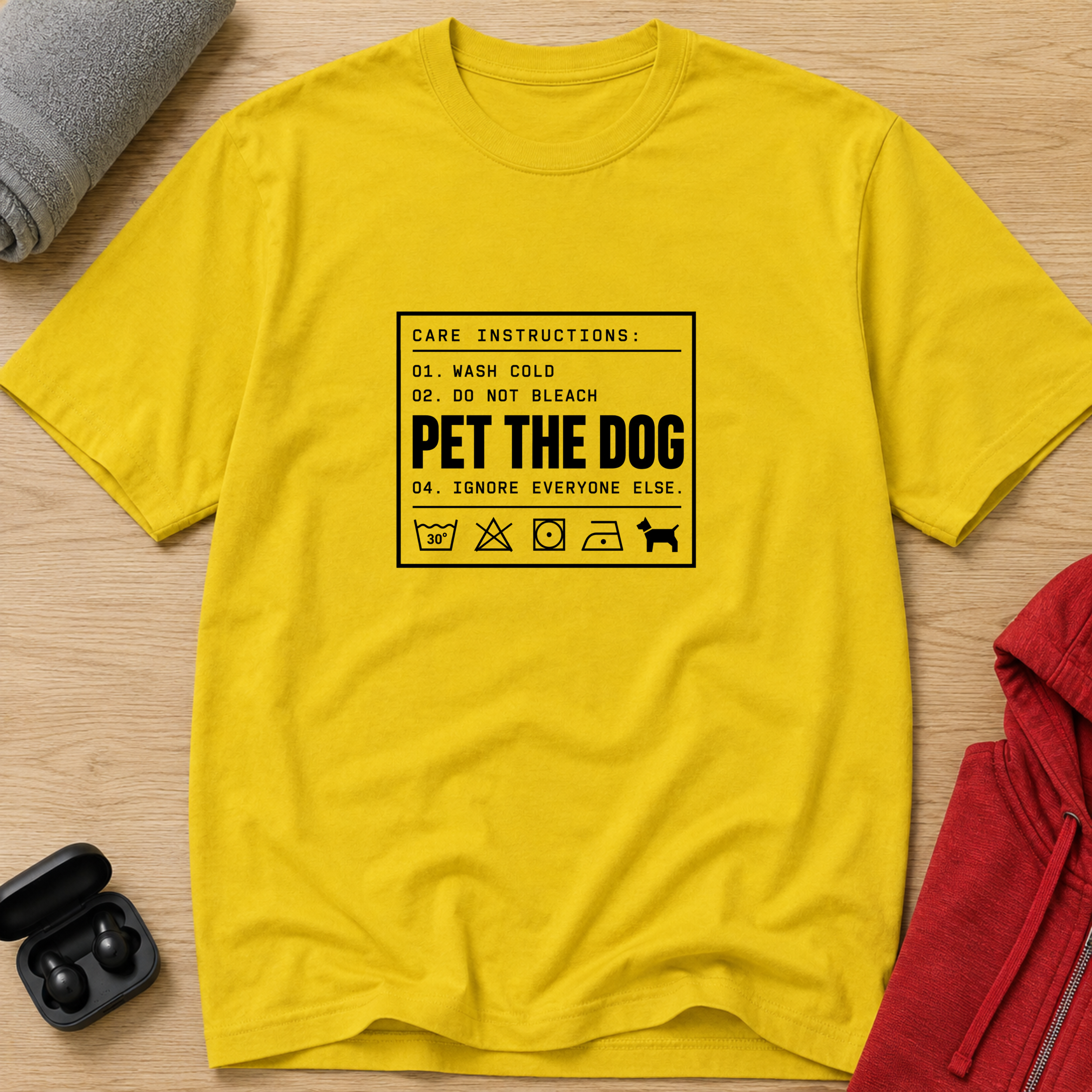 Snago T-Shirt Dog - Care Instructions Dog and Cat Tees for Pet Parents