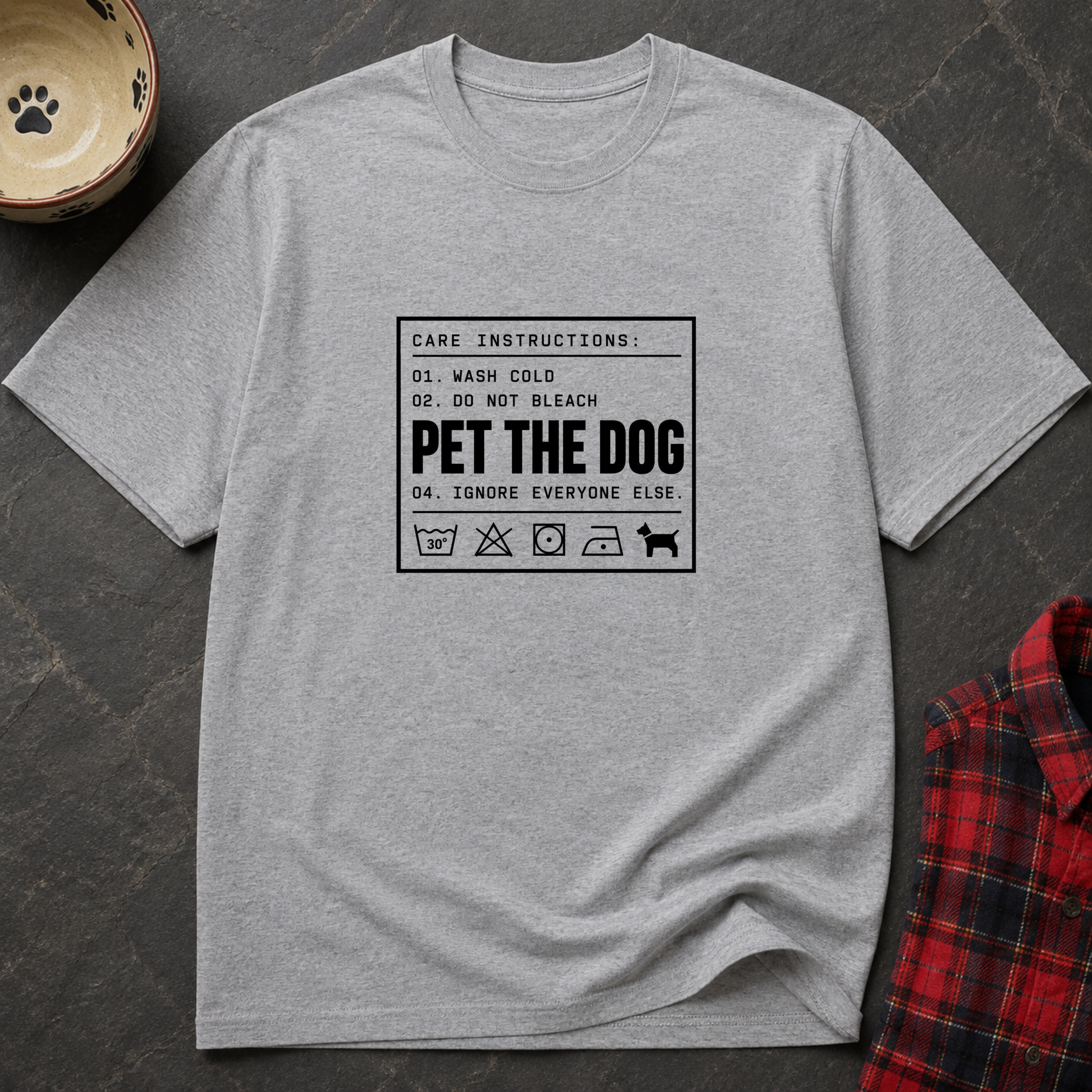 Snago T-Shirt Dog - Care Instructions Dog and Cat Tees for Pet Parents