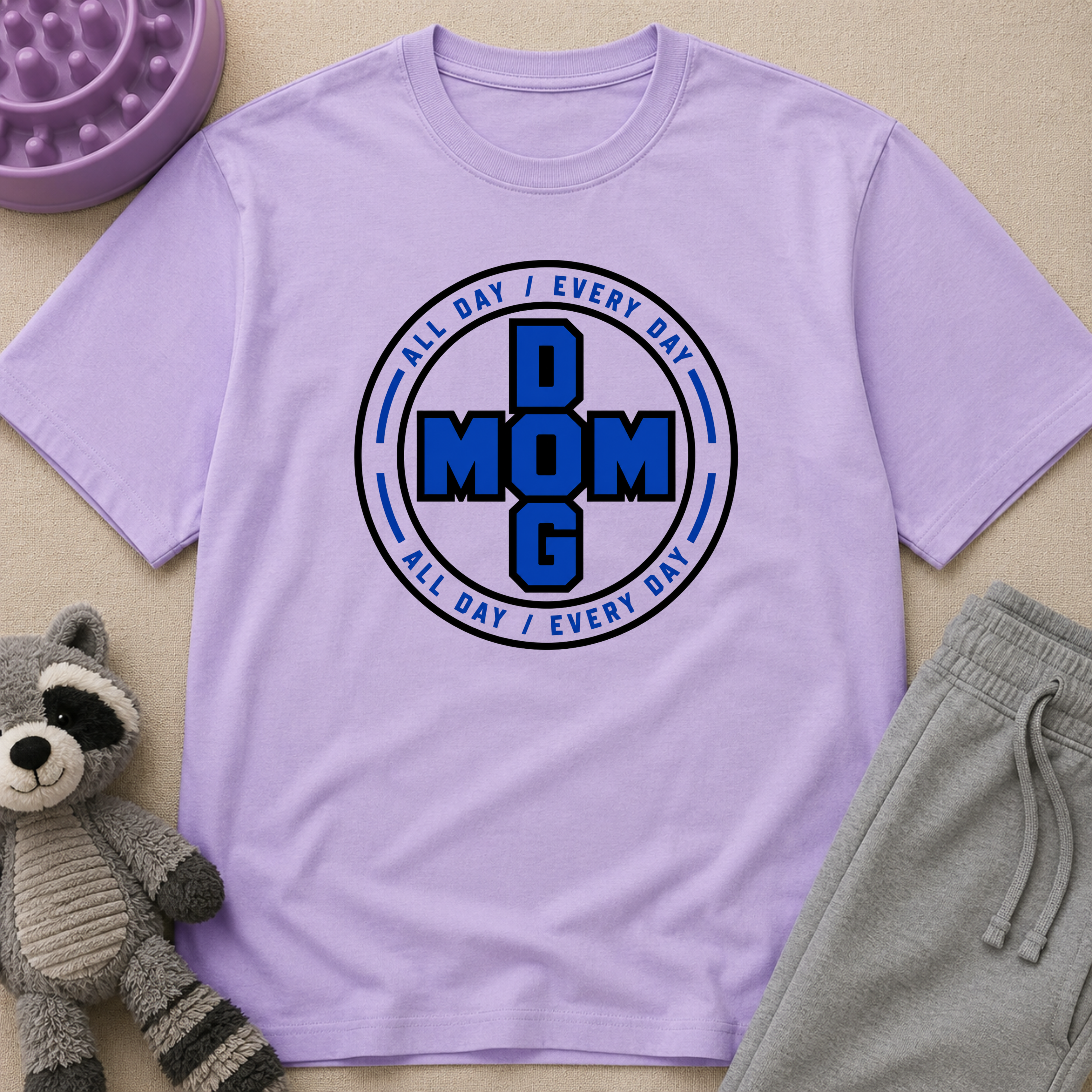 Snago T-Shirt DOG MOM All Day / Every Day Dog and Cat Tees for Pet Parents