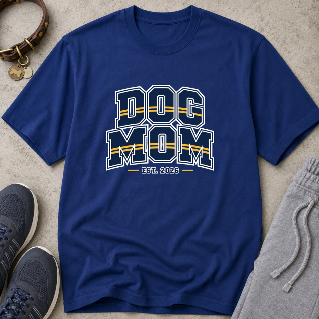 Snago T-Shirt DOG MOM est. 2026 Dog and Cat Tees for Pet Parents
