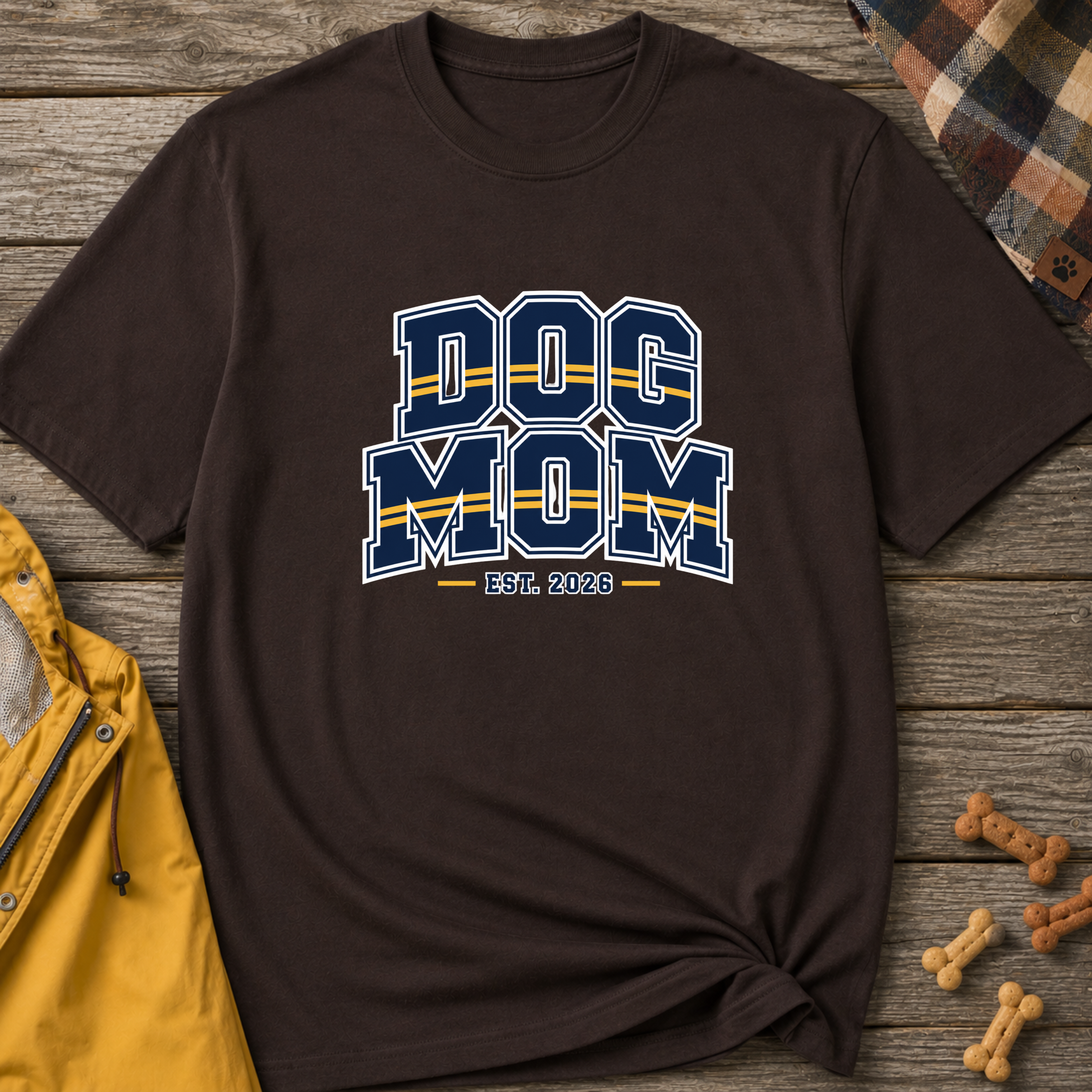 Snago T-Shirt DOG MOM est. 2026 Dog and Cat Tees for Pet Parents
