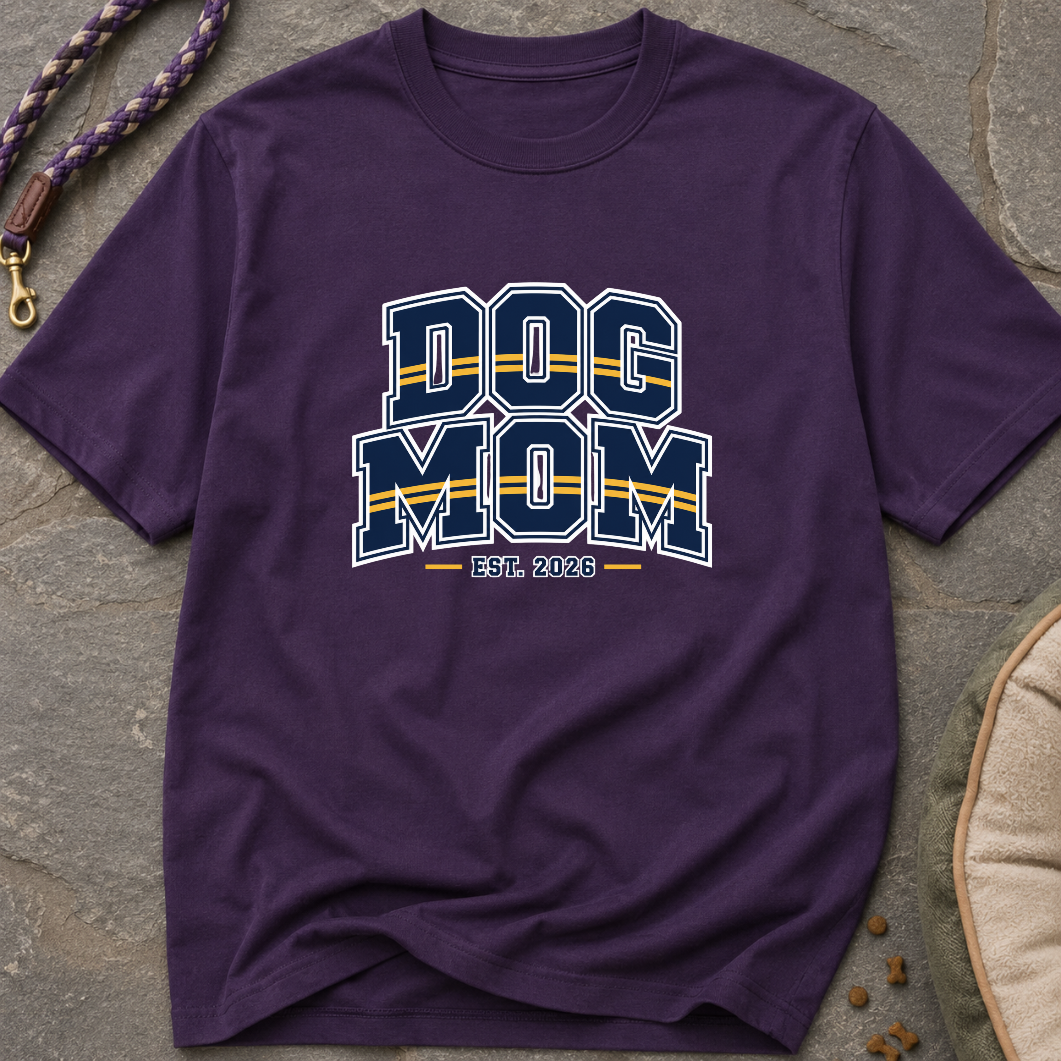Snago T-Shirt DOG MOM est. 2026 Dog and Cat Tees for Pet Parents