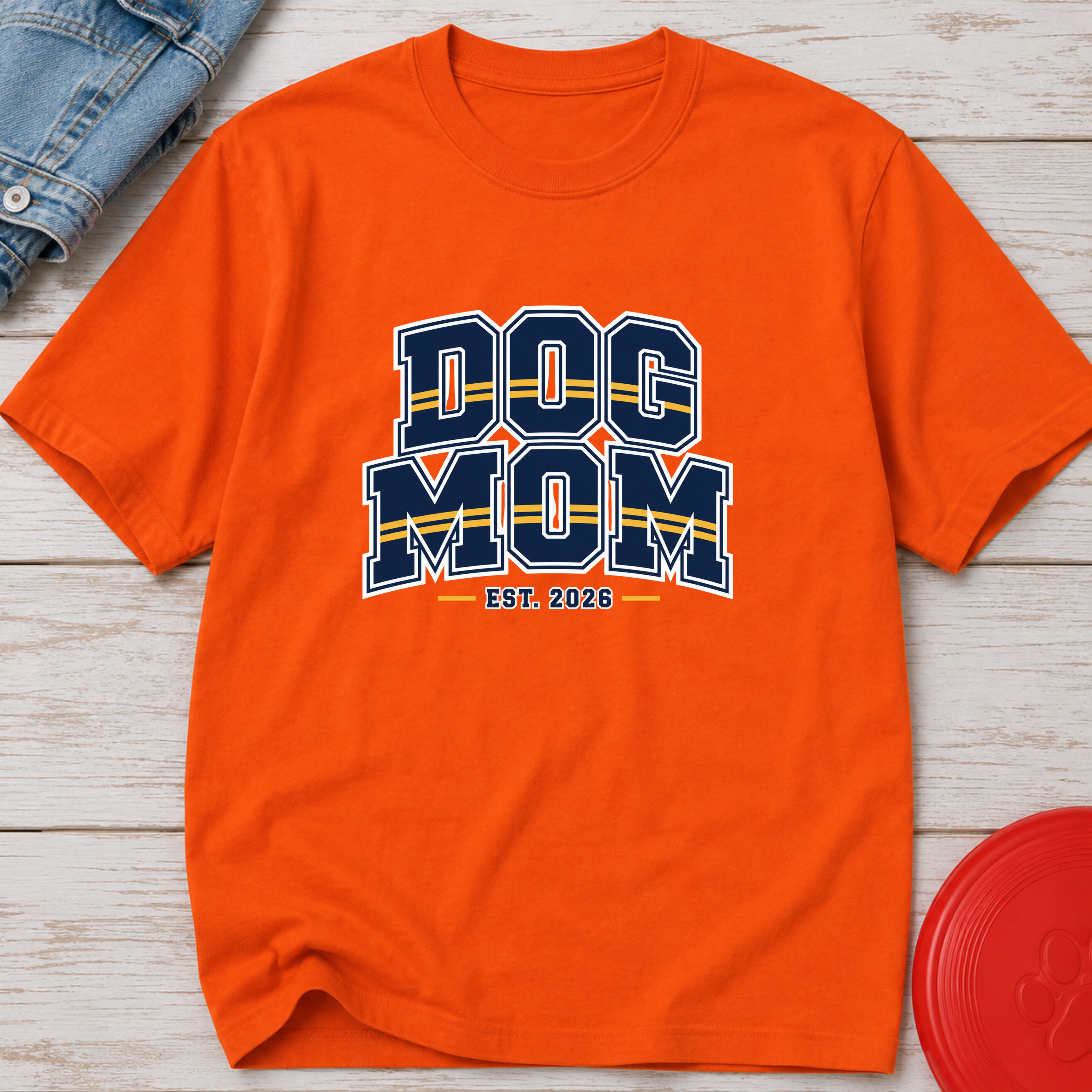 Snago T-Shirt DOG MOM est. 2026 Dog and Cat Tees for Pet Parents