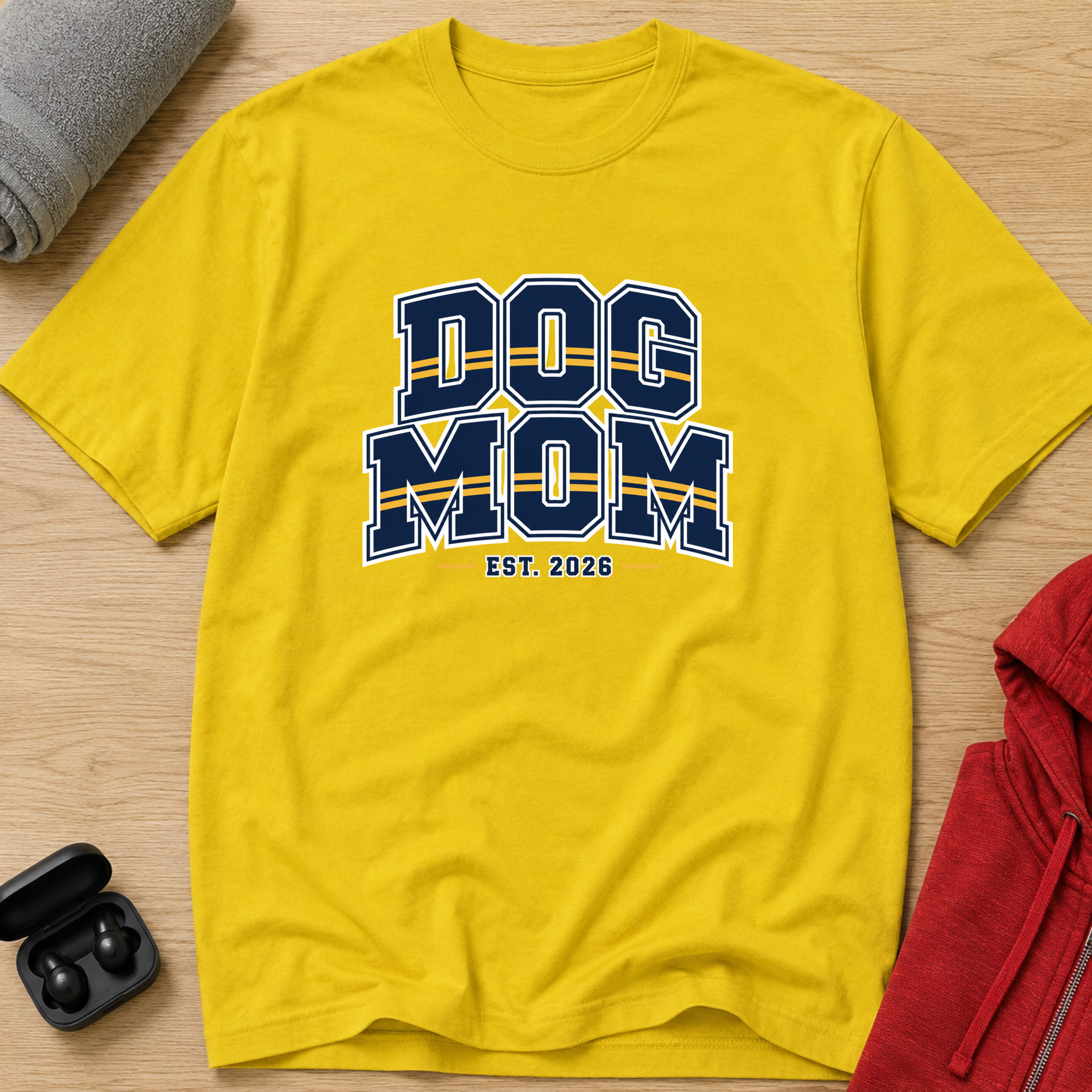 Snago T-Shirt DOG MOM est. 2026 Dog and Cat Tees for Pet Parents