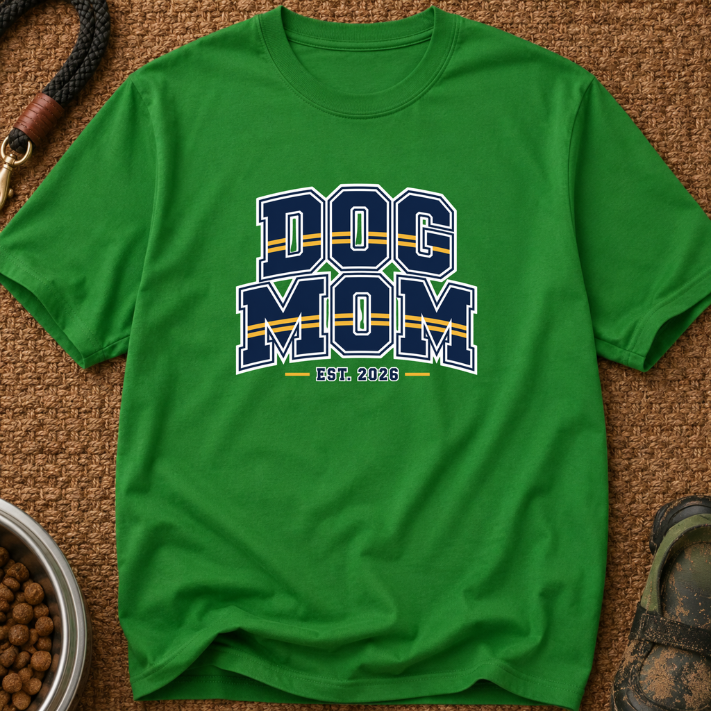 Snago T-Shirt DOG MOM est. 2026 Dog and Cat Tees for Pet Parents