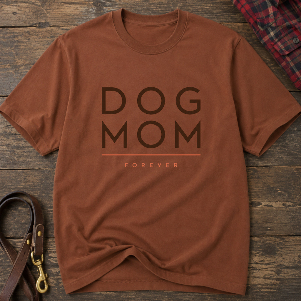 Snago T-Shirt DOG MOM FOREVER Dog and Cat Tees for Pet Parents