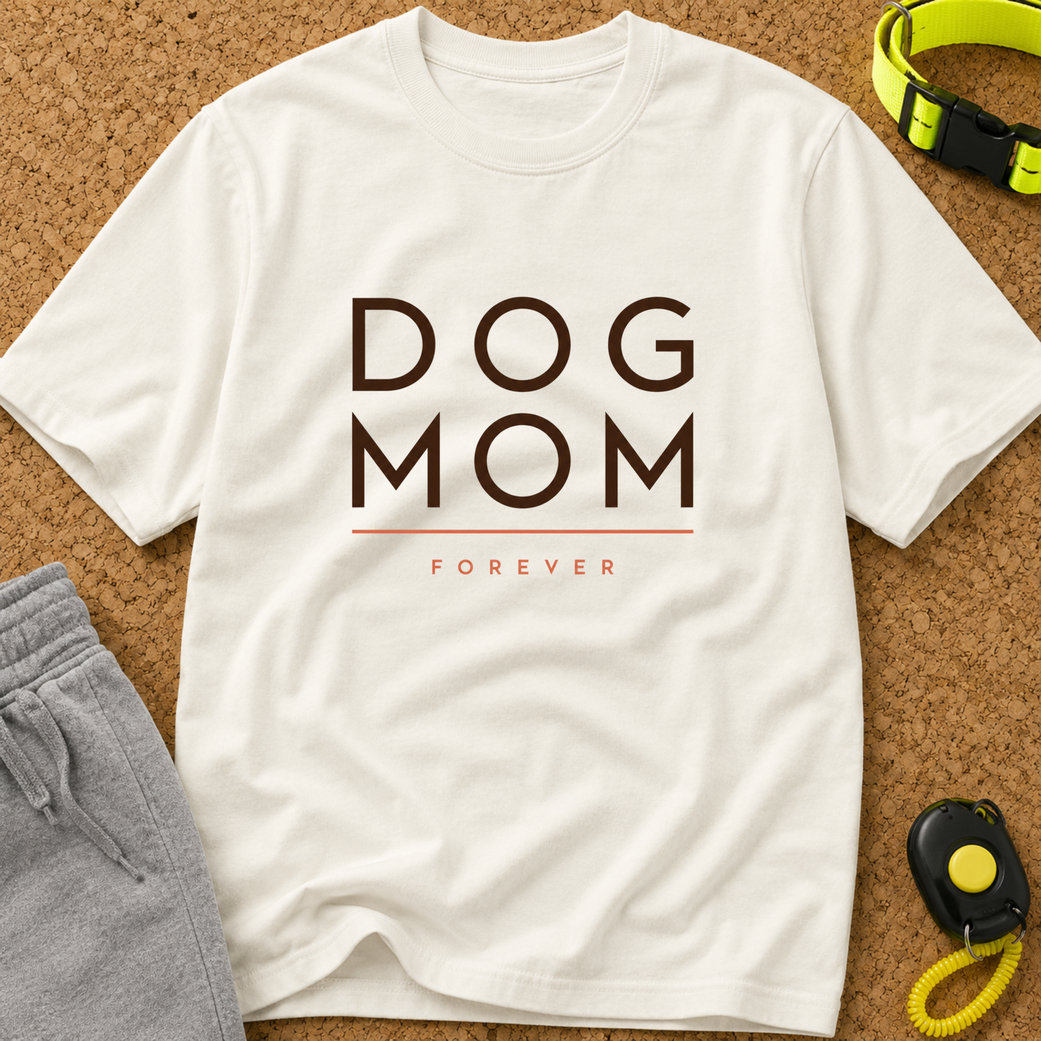 Snago T-Shirt DOG MOM FOREVER Dog and Cat Tees for Pet Parents