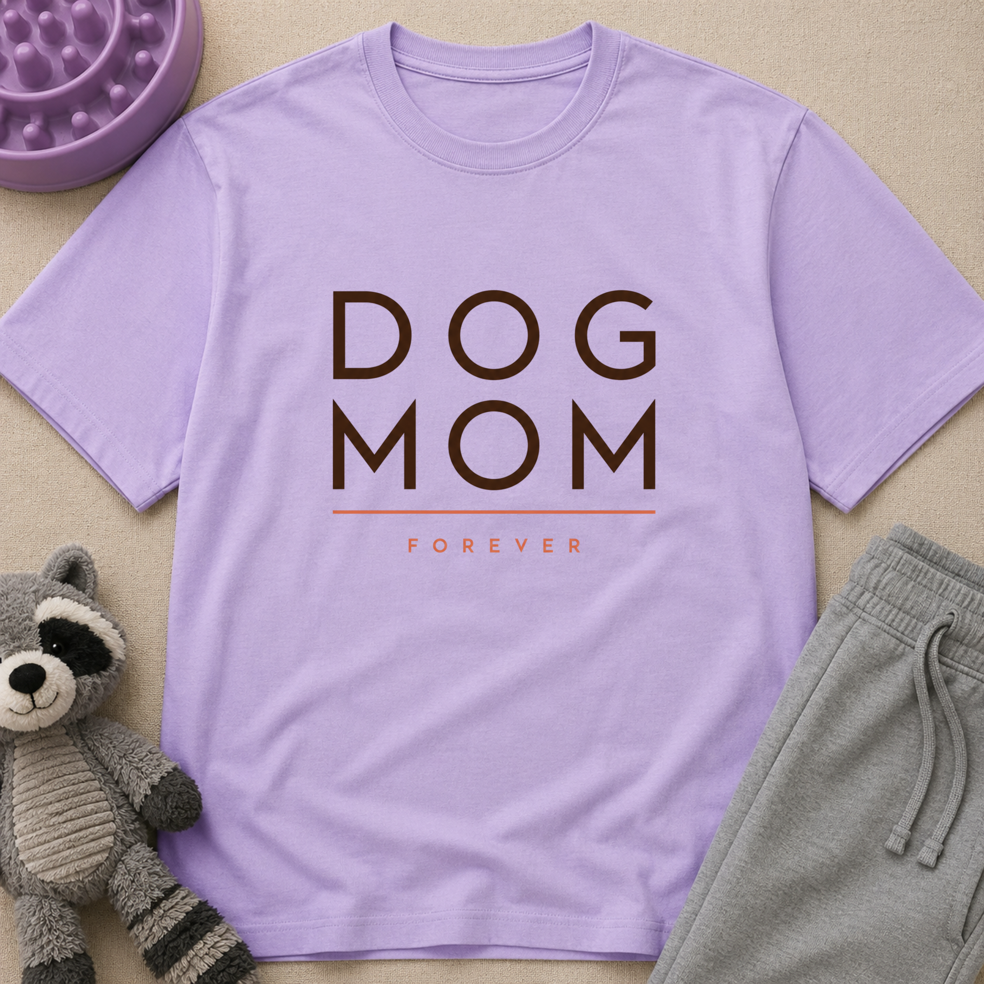 Snago T-Shirt DOG MOM FOREVER Dog and Cat Tees for Pet Parents