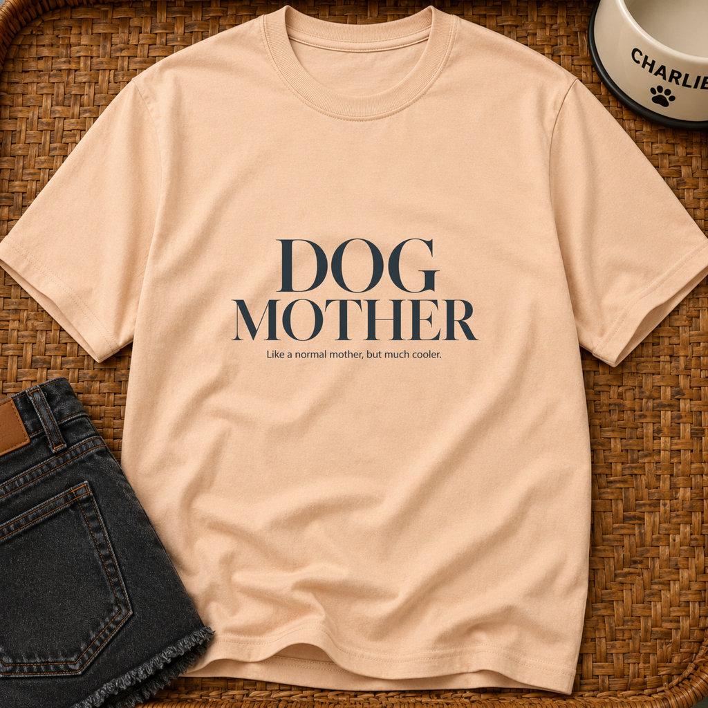 Snago T-Shirt DOG MOTHER - Like a normal mother, but much cooler. Dog and Cat Tees for Pet Parents