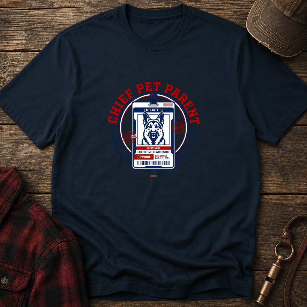 Snago T-Shirt Employee ID - Chief Pet Parent Dog and Cat Tees for Pet Parents