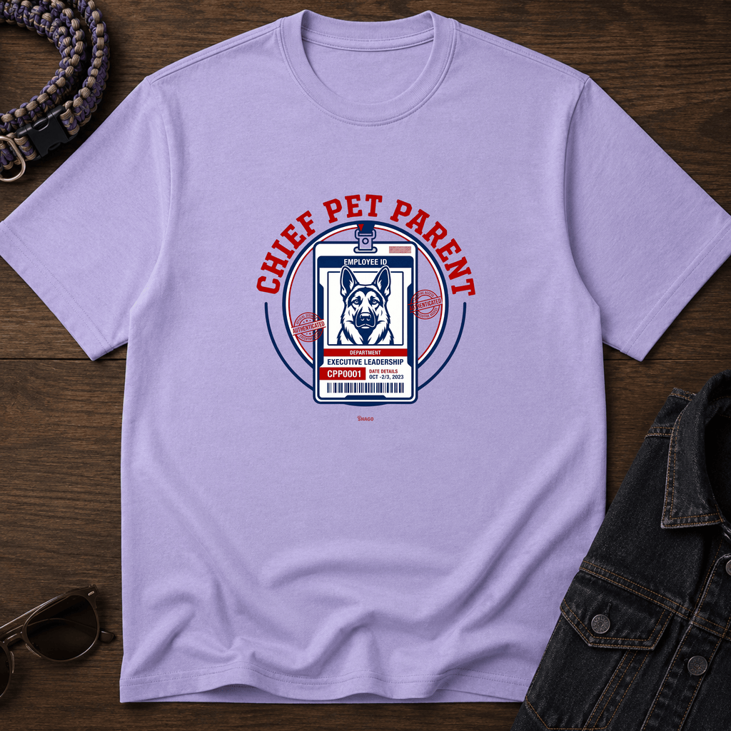 Snago T-Shirt Employee ID - Chief Pet Parent Dog and Cat Tees for Pet Parents