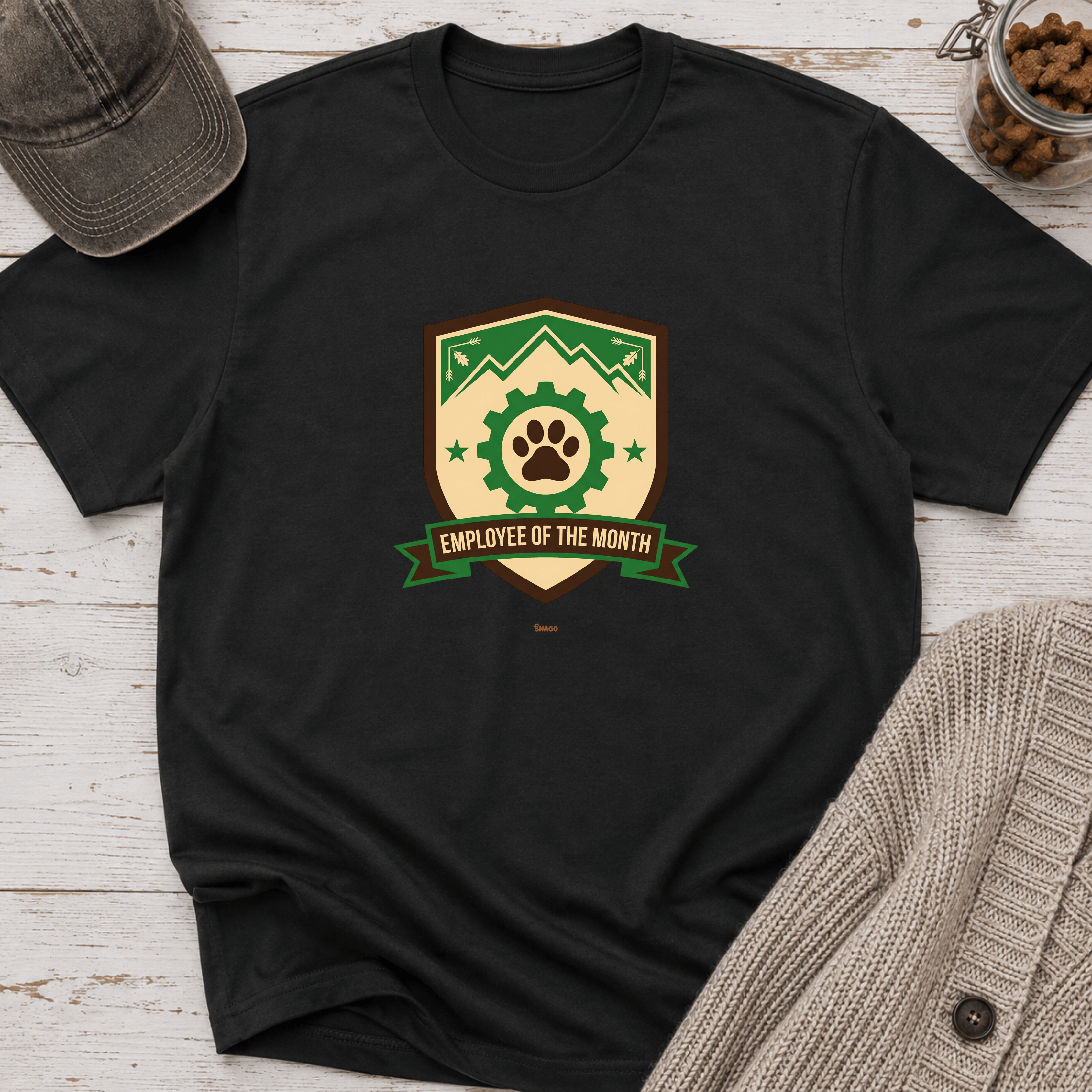 Snago T-Shirt Employee Of The Month II Dog and Cat Tees for Pet Parents
