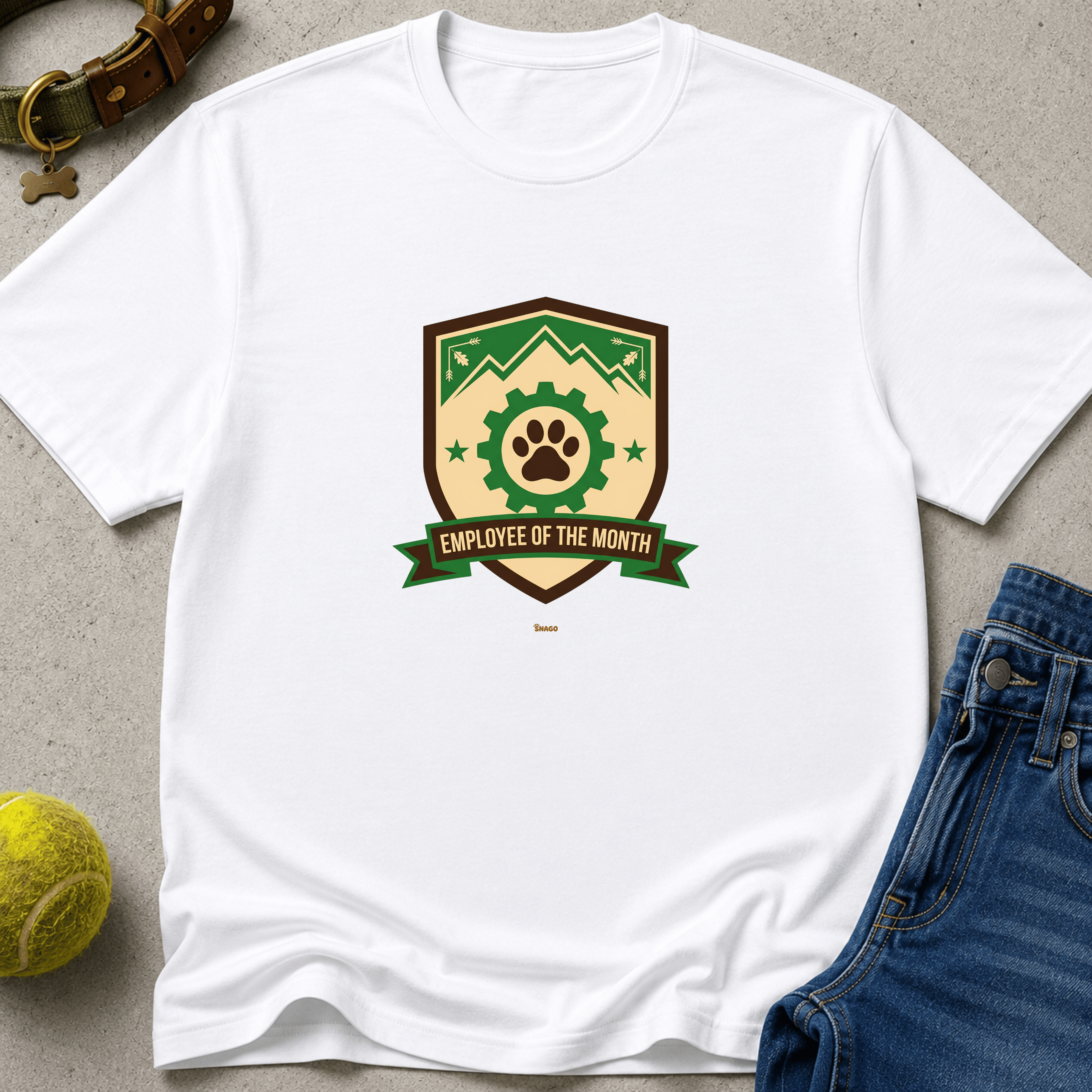 Snago T-Shirt Employee Of The Month II Dog and Cat Tees for Pet Parents