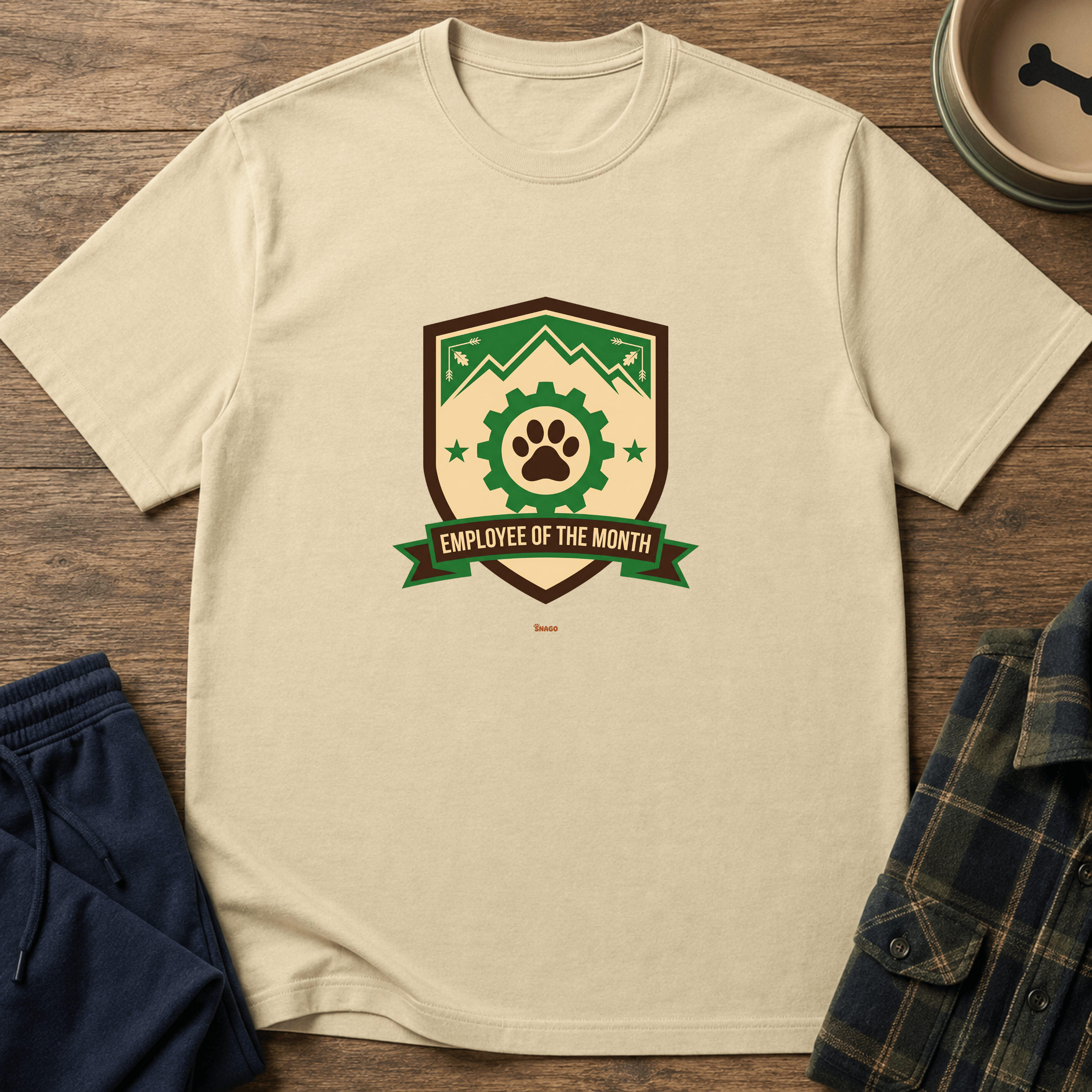 Snago T-Shirt Employee Of The Month II Dog and Cat Tees for Pet Parents