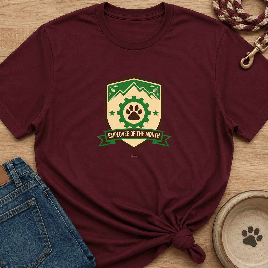 Snago T-Shirt Employee Of The Month II Dog and Cat Tees for Pet Parents