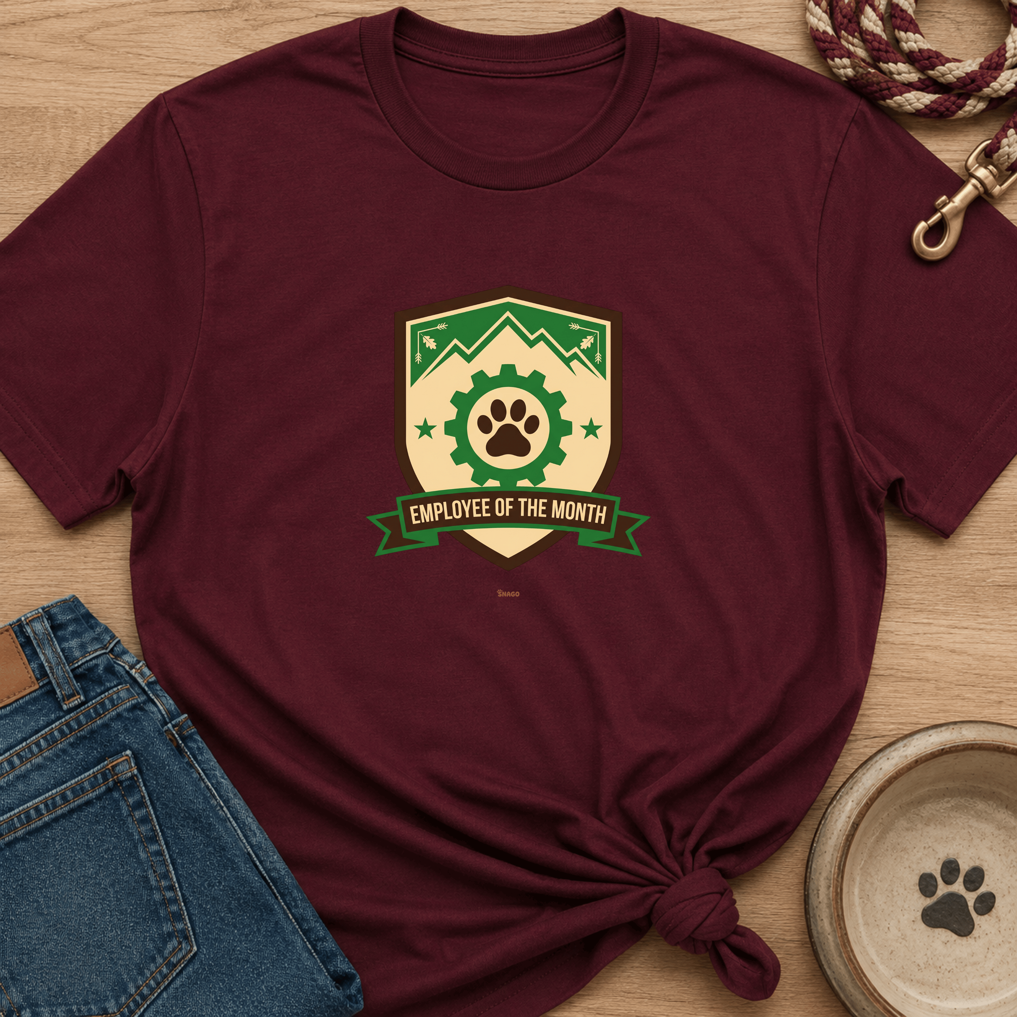 Snago T-Shirt Employee Of The Month II Dog and Cat Tees for Pet Parents