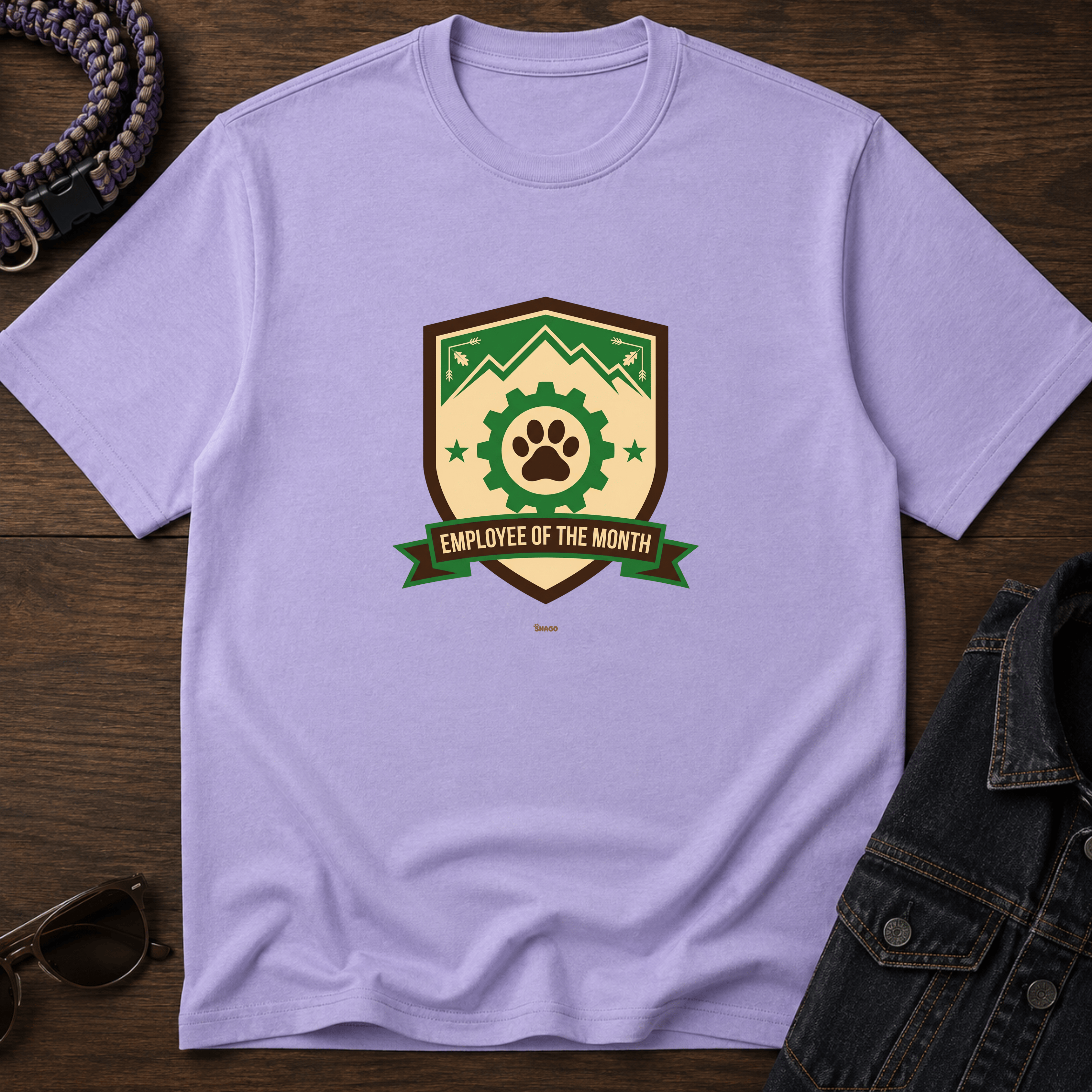 Snago T-Shirt Employee Of The Month II Dog and Cat Tees for Pet Parents