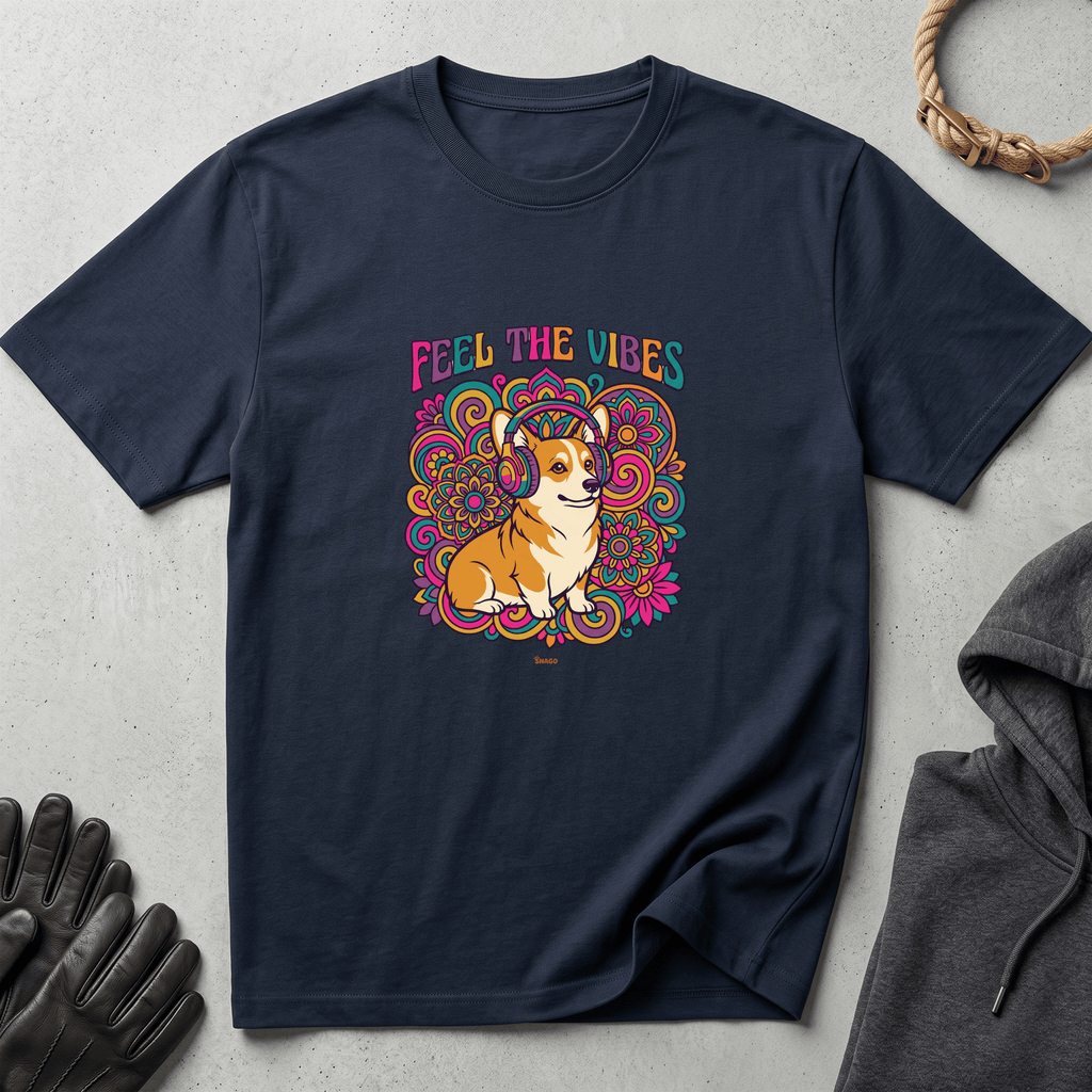 Snago T-Shirt Feel The Vibes Dog and Cat Tees for Pet Parents