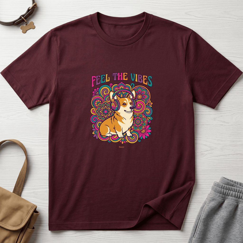Snago T-Shirt Feel The Vibes Dog and Cat Tees for Pet Parents