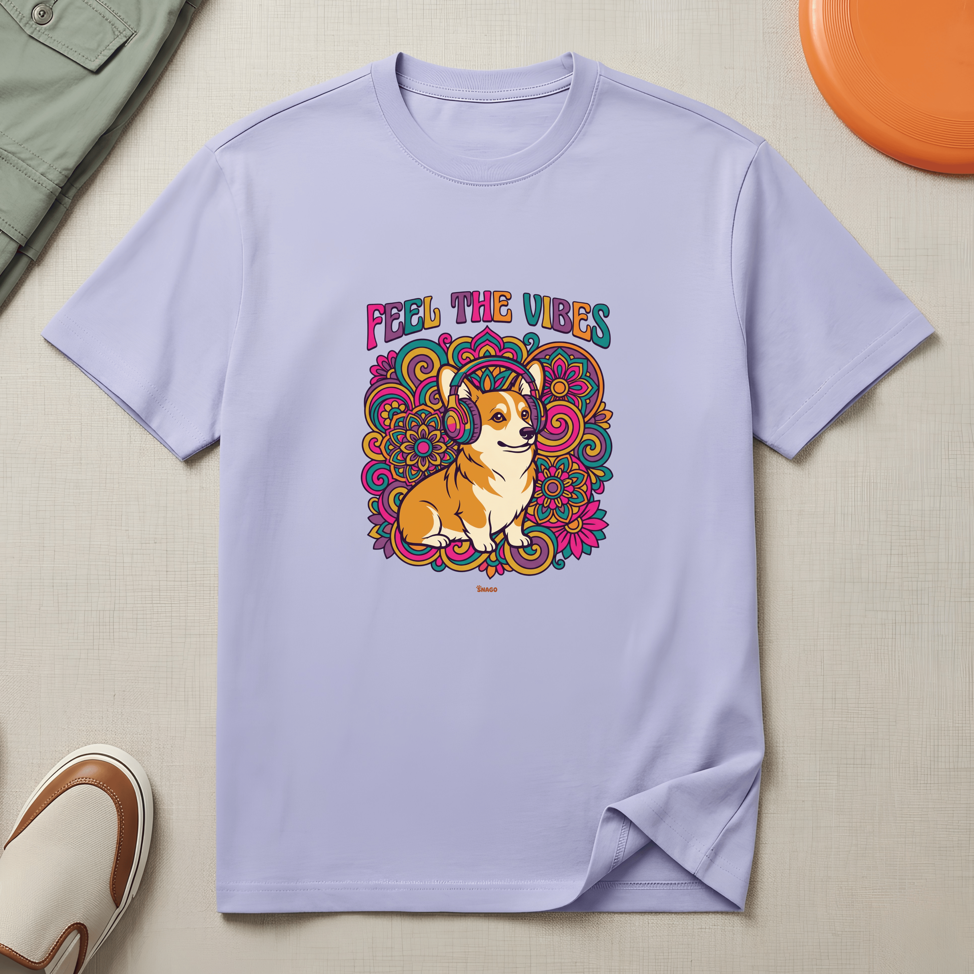 Snago T-Shirt Feel The Vibes Dog and Cat Tees for Pet Parents