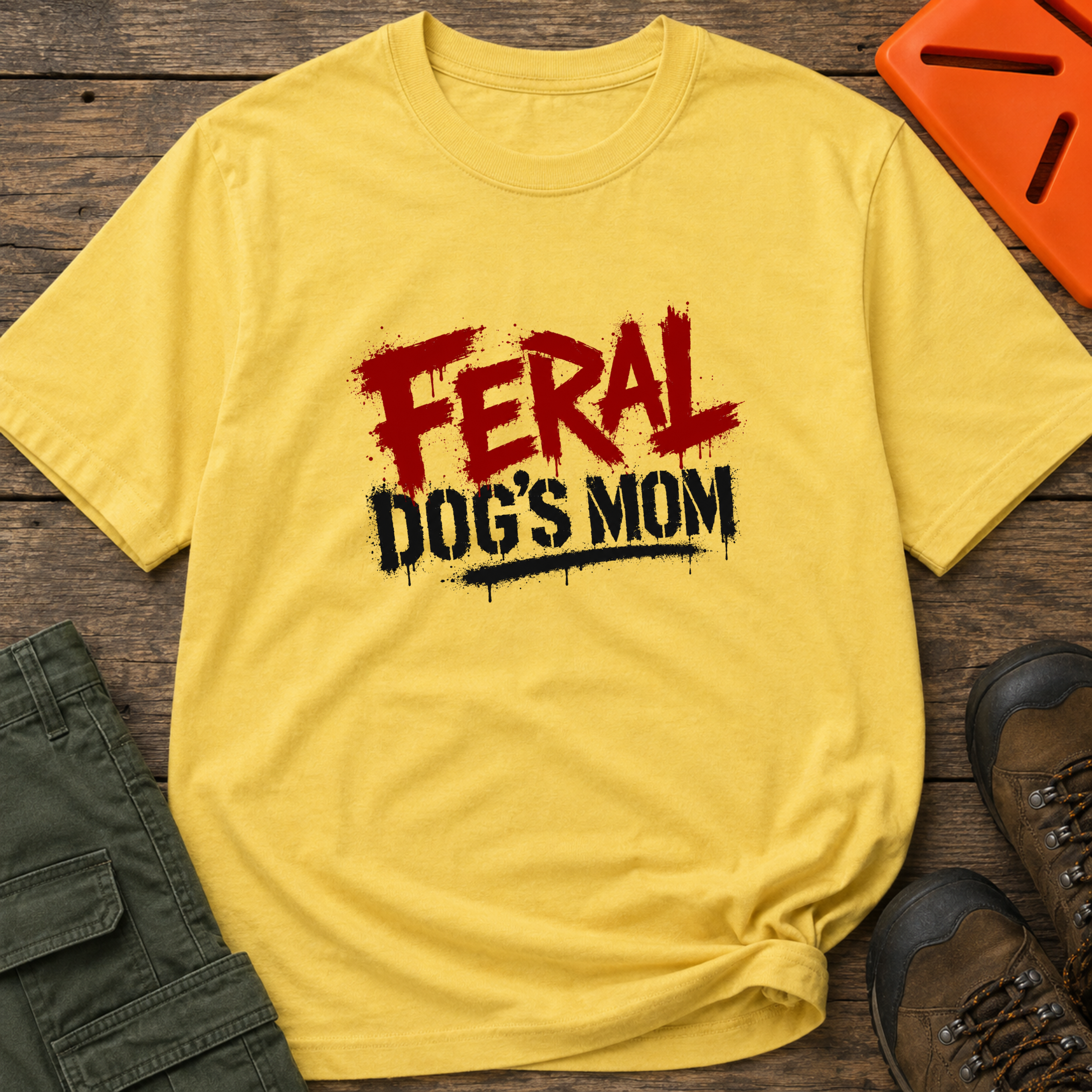 Snago T-Shirt Feral Dog's MOM Dog and Cat Tees for Pet Parents
